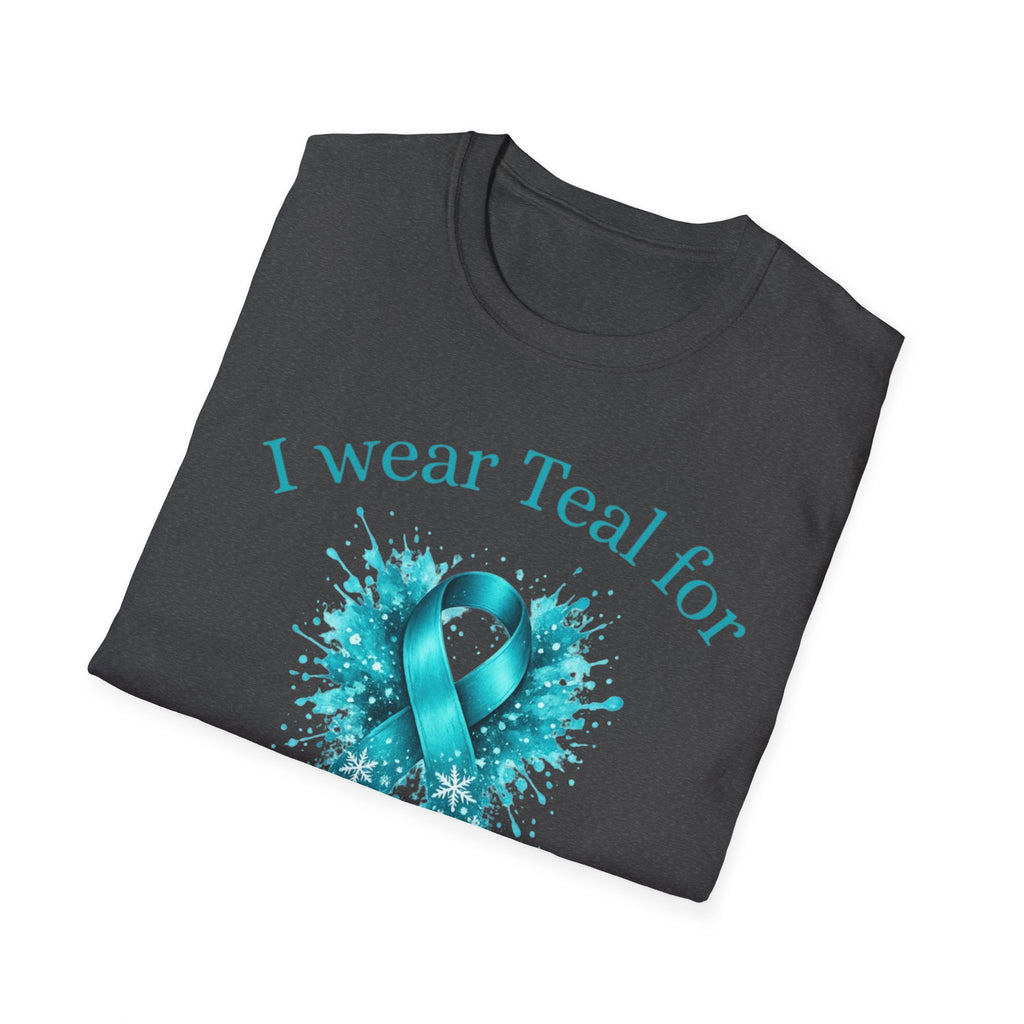 Teal Awareness T-Shirt – "I Wear Teal for My Grandma" Support Tee