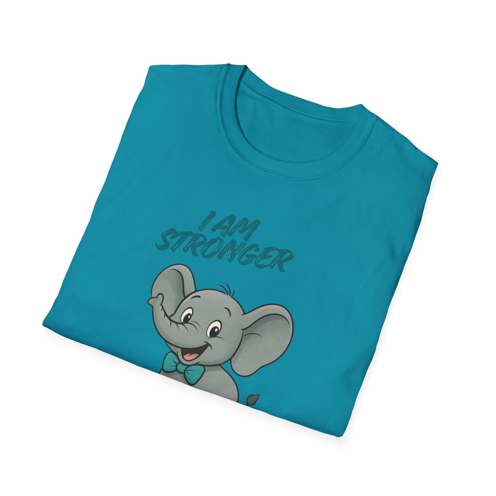 Elephant Strength T-Shirt — "I Am Stronger Than Myasthenia Gravis" Awareness Tee