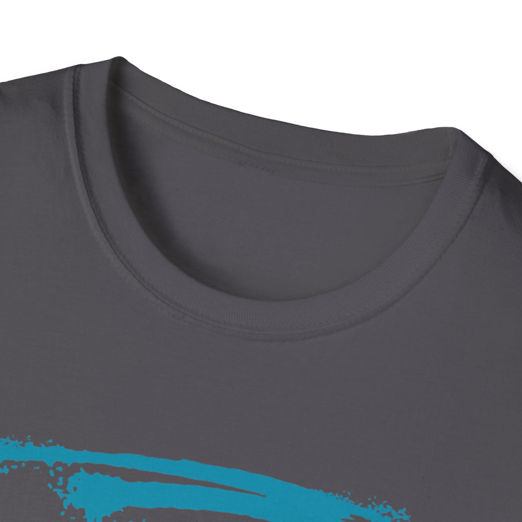 Myasthenia Gravis Warrior T-Shirt — Retro Blue Brushstroke Graphic Tee
