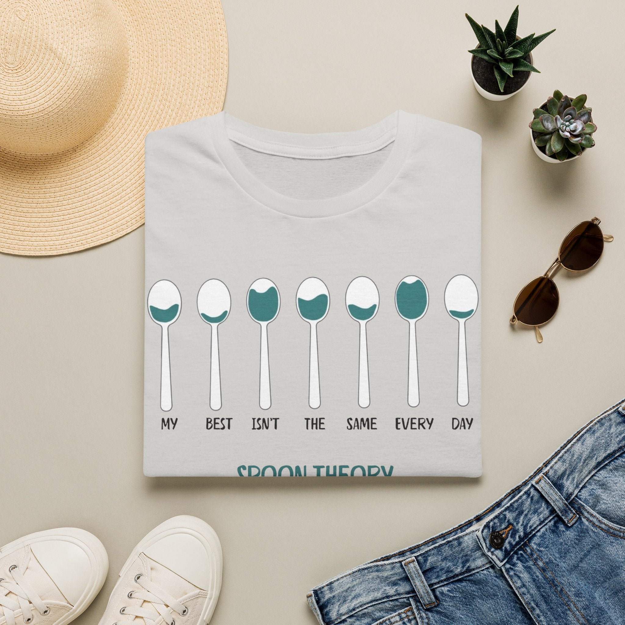 Spoon Theory T-Shirt – "My Best Isn't the Same Every Day" Chronic Illness Awareness Tee