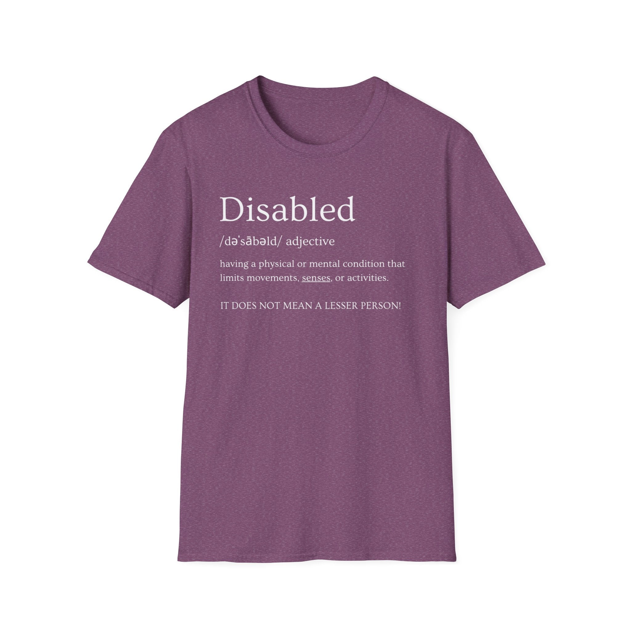 Disabled Definition T-Shirt — Disability Pride Awareness Tee