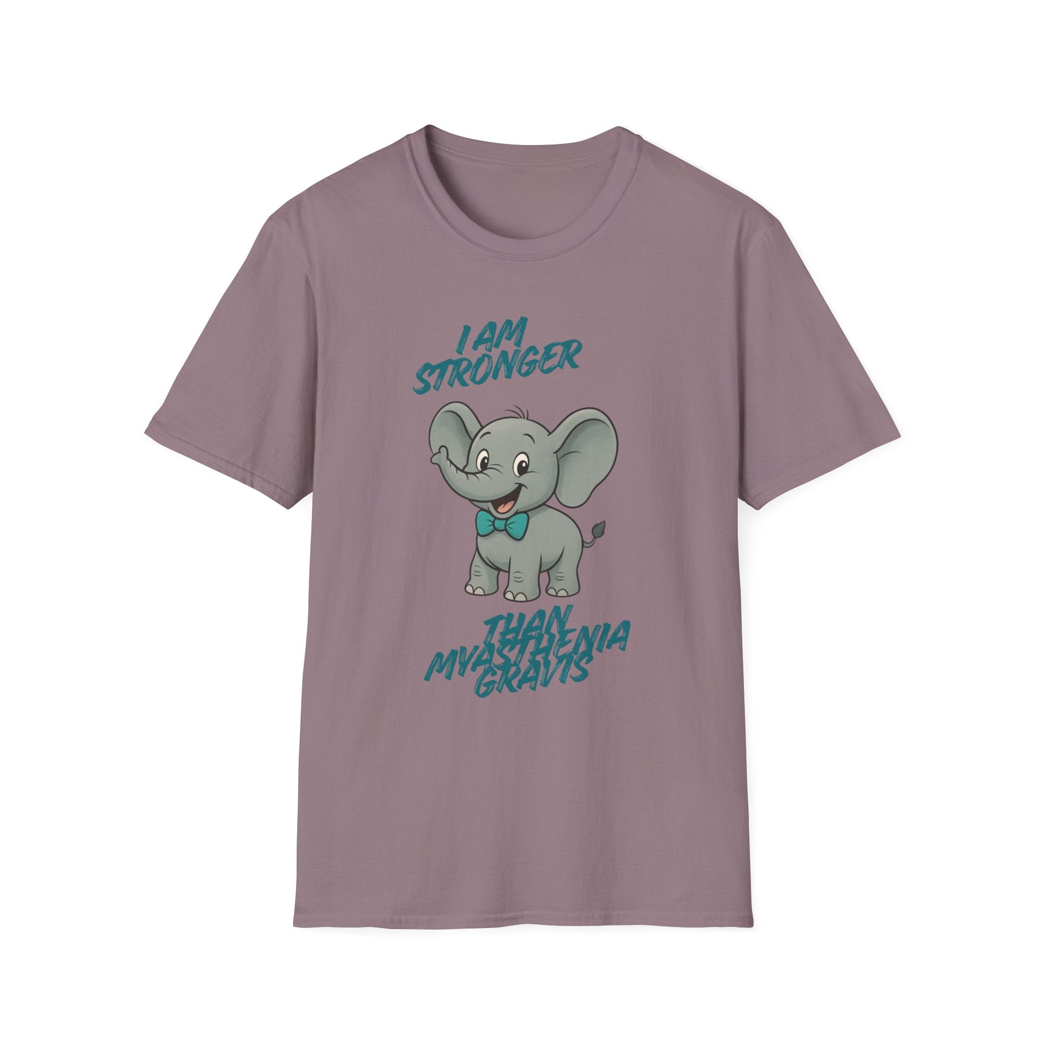Elephant Strength T-Shirt — "I Am Stronger Than Myasthenia Gravis" Awareness Tee