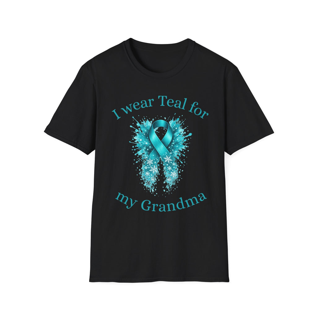 Teal Awareness T-Shirt – "I Wear Teal for My Grandma" Support Tee