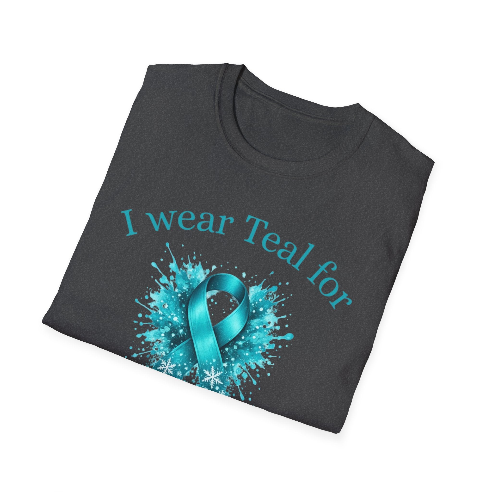Myasthenia Gravis Awareness T-Shirt — "I Wear Teal For My Husband"