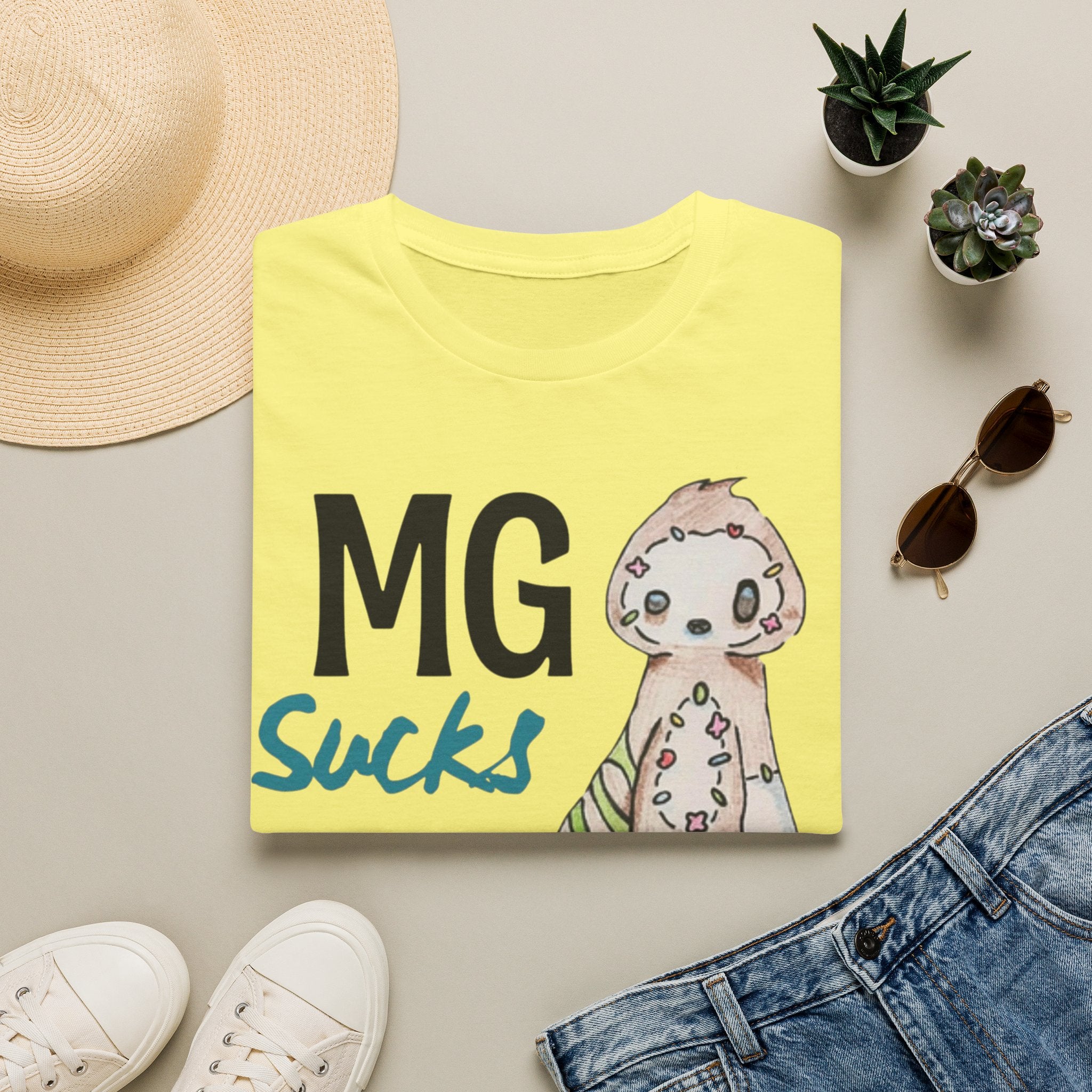MG Sucks Sloth T-Shirt — Chronic Illness Awareness Tee