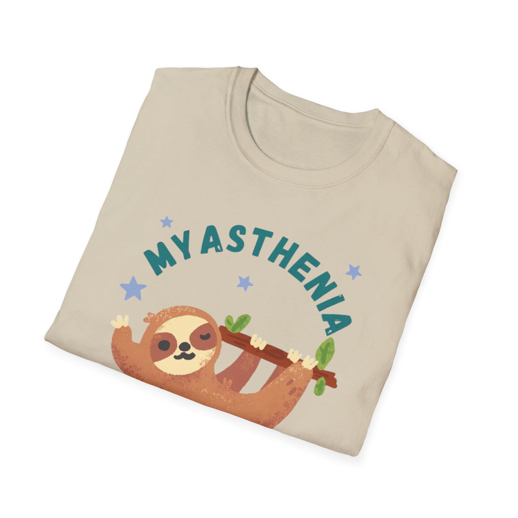 Myasthenia Gravis Sloth T-Shirt — Cute Awareness Tee for Support & Fundraising