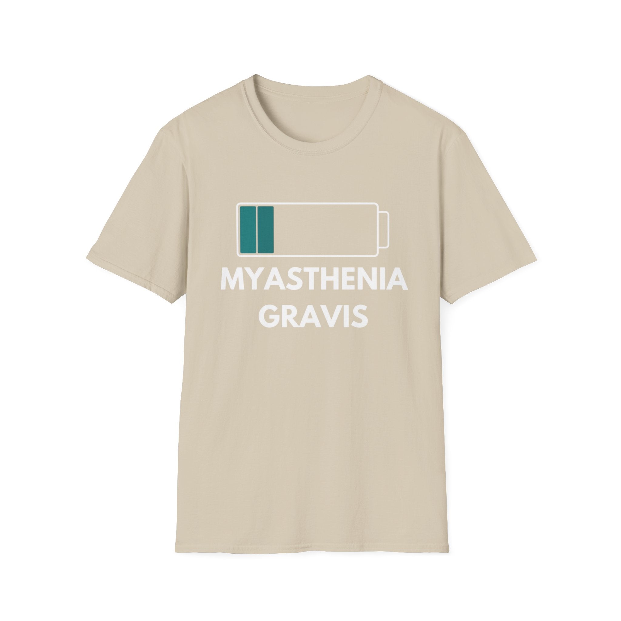 Myasthenia Gravis Awareness T-Shirt — Low Battery Graphic