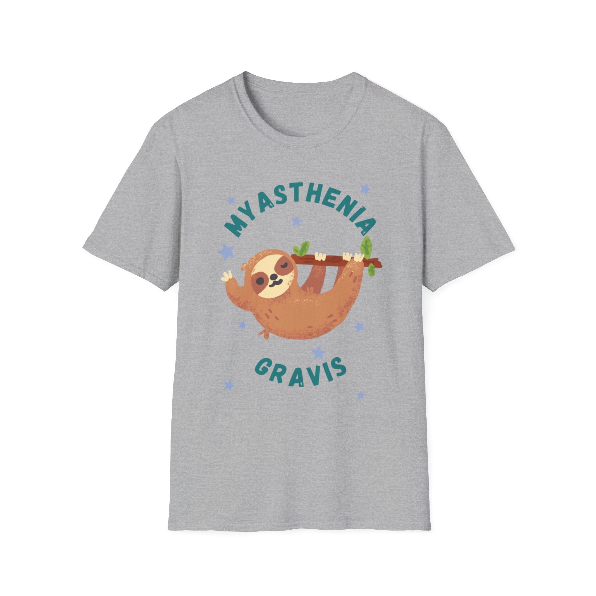 Myasthenia Gravis Sloth T-Shirt — Cute Awareness Tee for Support & Fundraising
