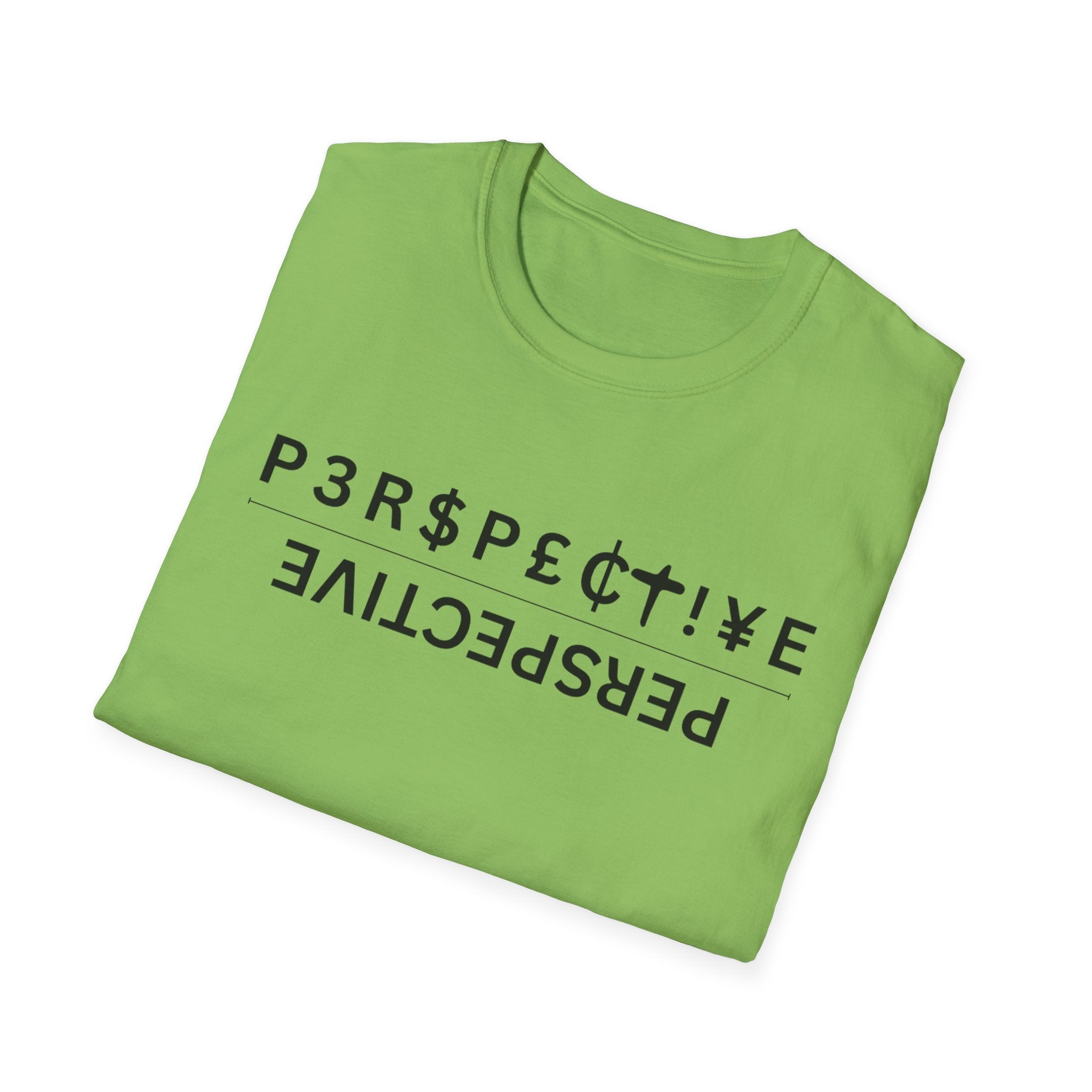 Perspective T-Shirt – Upside-Down "P3RPECT!VE / PERSPECTIVE" Graphic Tee