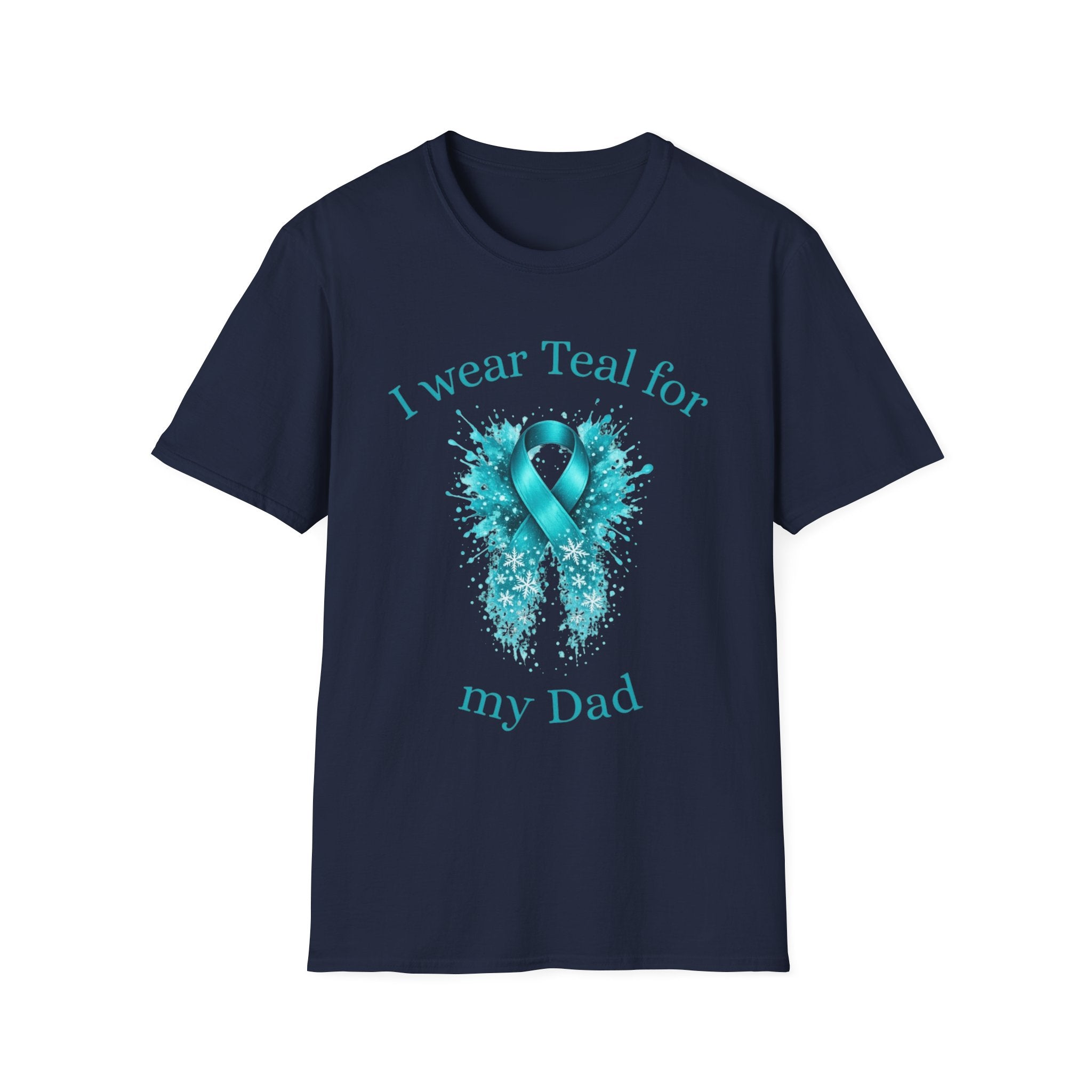 Myasthenia Gravis Awareness Ribbon T-Shirt - "I Wear Teal for My Dad" Support Tee