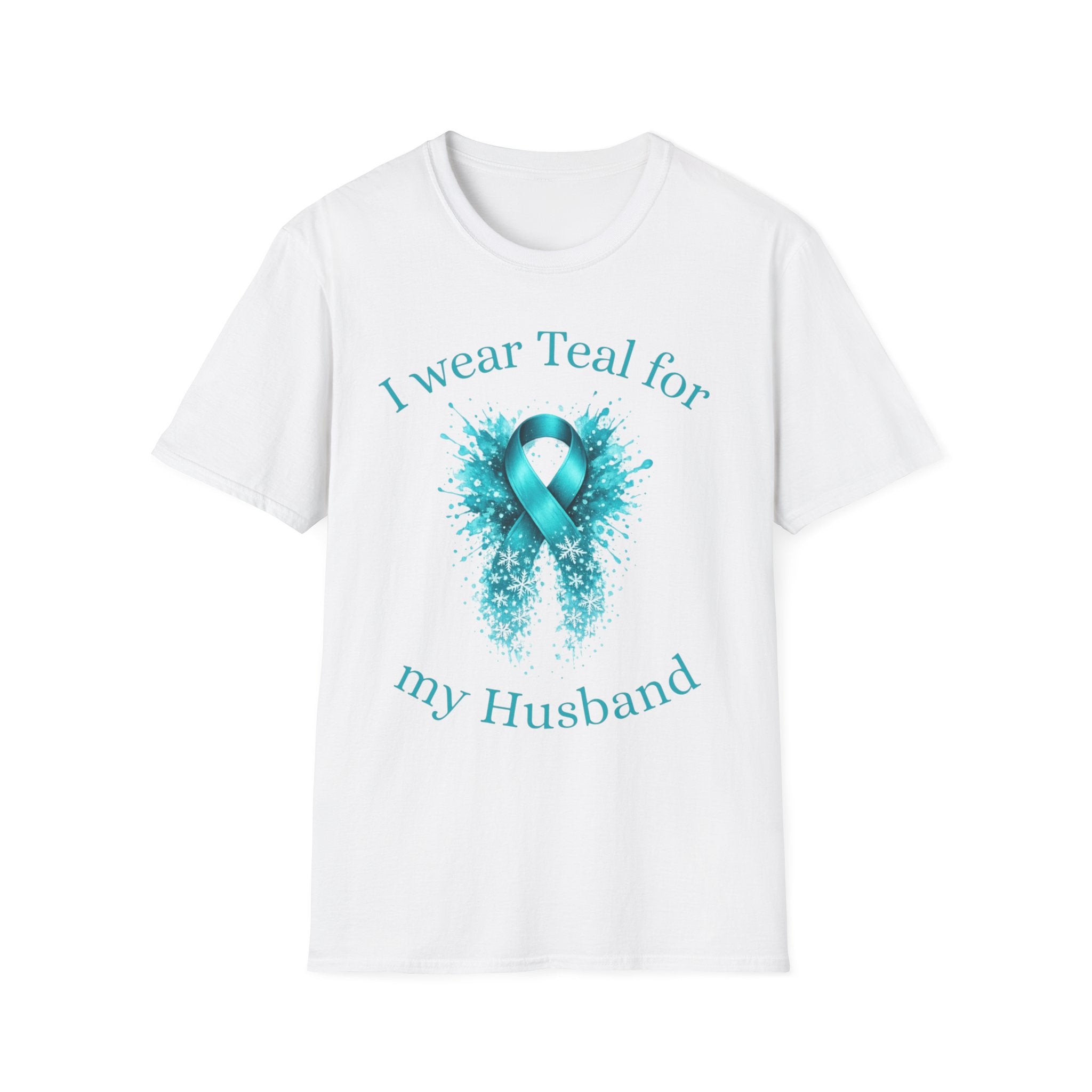 Myasthenia Gravis Awareness T-Shirt — "I Wear Teal For My Husband"