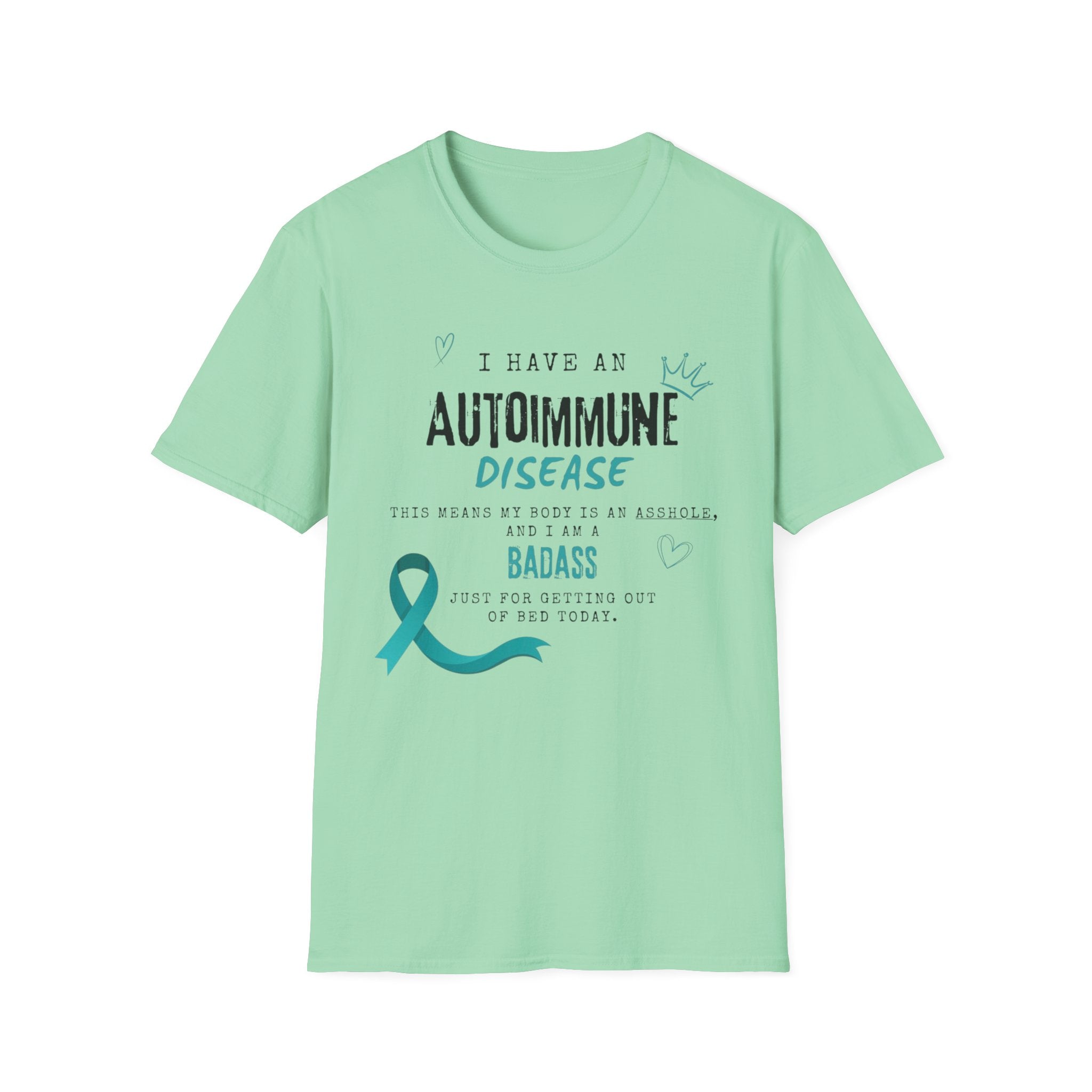 Autoimmune Disease Awareness T‑Shirt — "I Have an Autoimmune Disease" Ribbon Tee