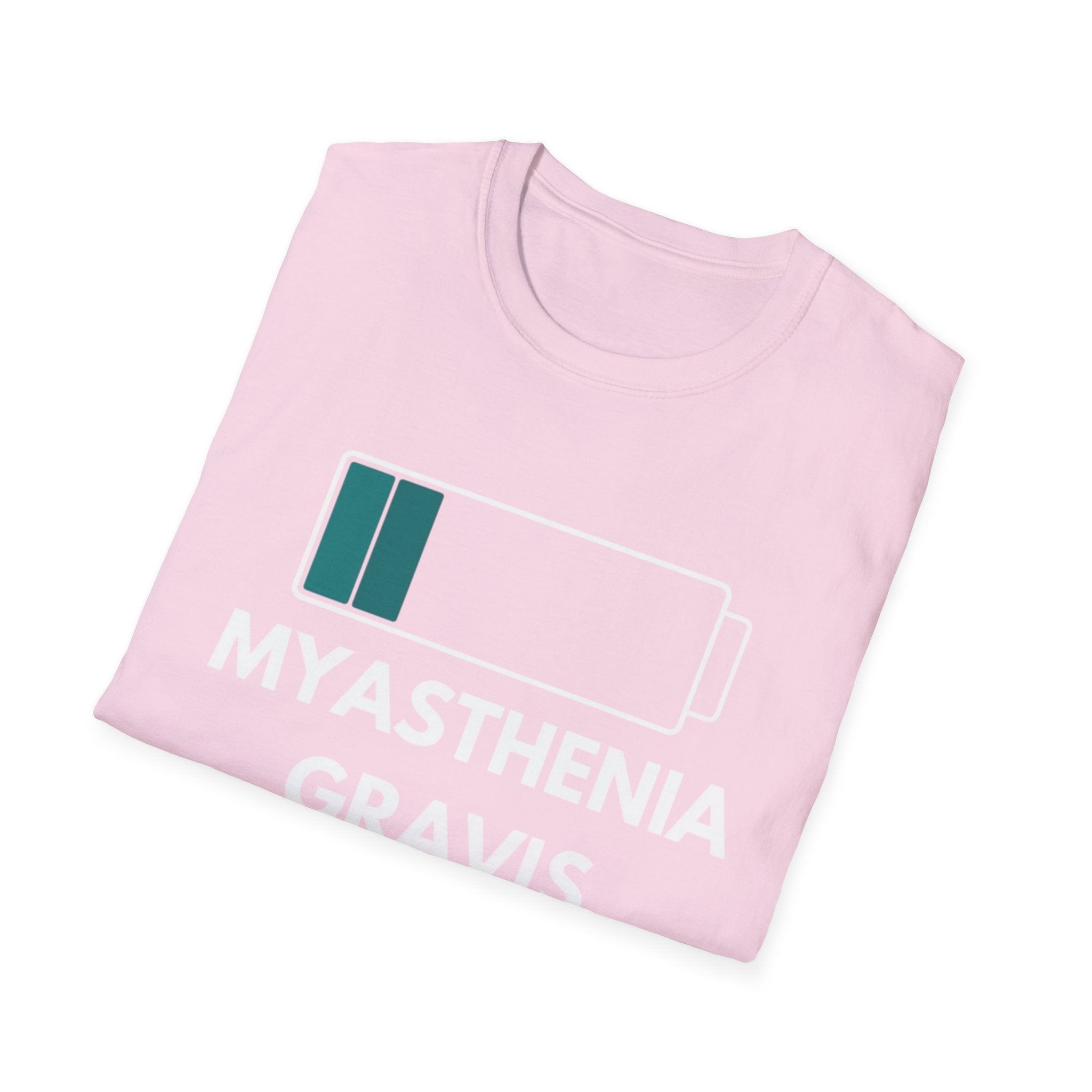 Myasthenia Gravis Awareness T-Shirt — Low Battery Graphic