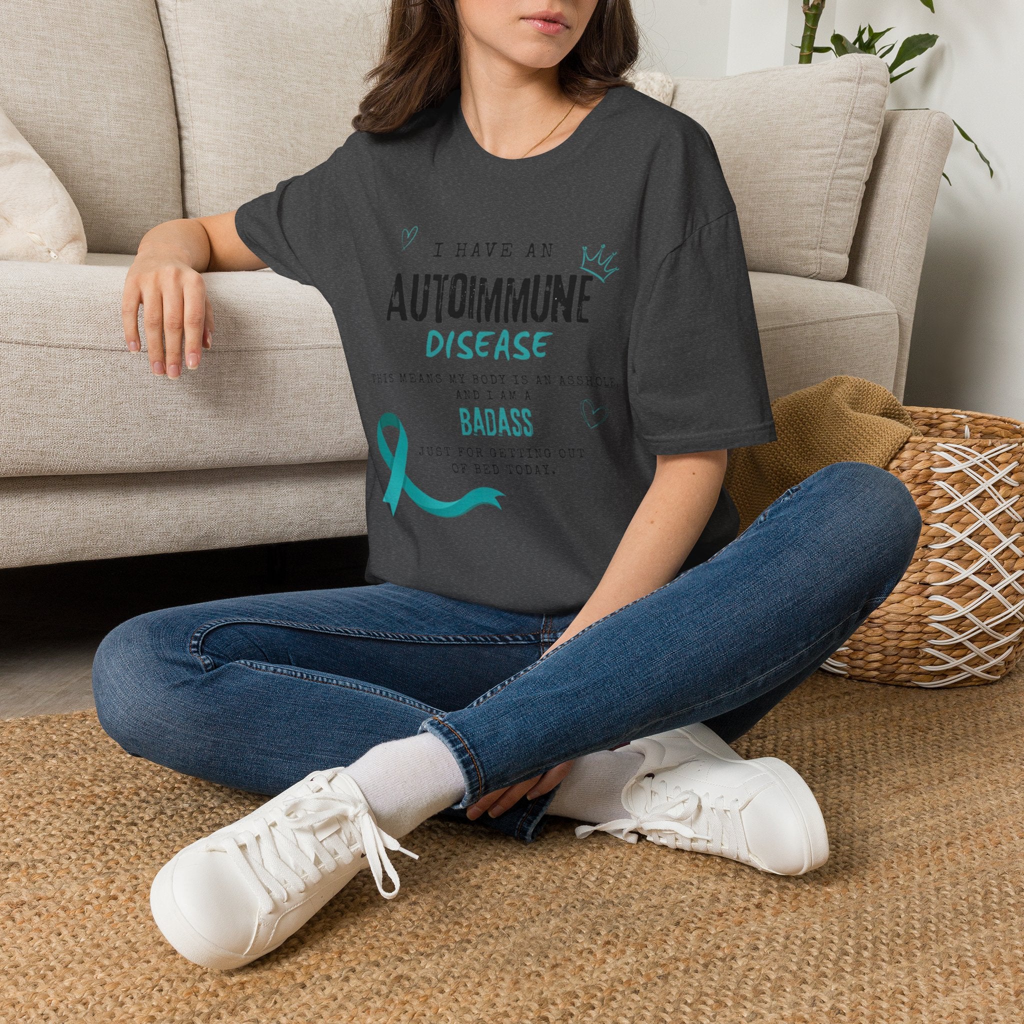 Autoimmune Disease Awareness T‑Shirt — "I Have an Autoimmune Disease" Ribbon Tee
