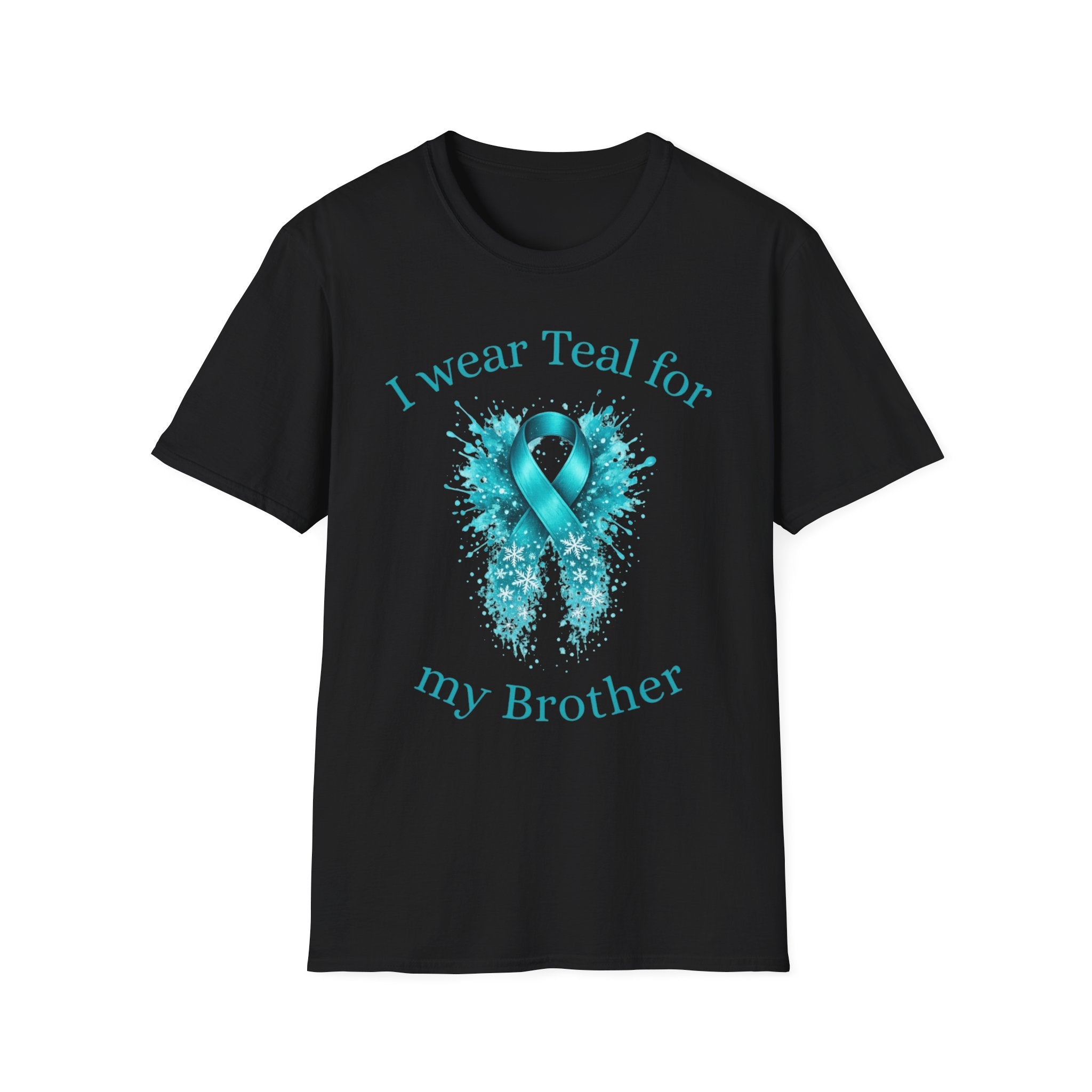 Myasthenia Gravis Awareness T-Shirt — "I Wear Teal for My Brother" Support Ribbon