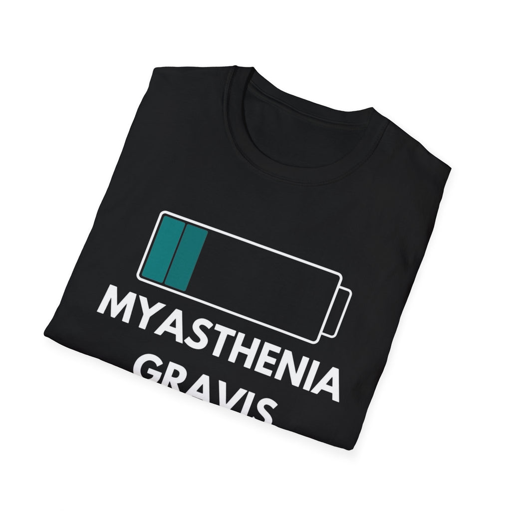 Myasthenia Gravis Awareness T-Shirt — Low Battery Graphic