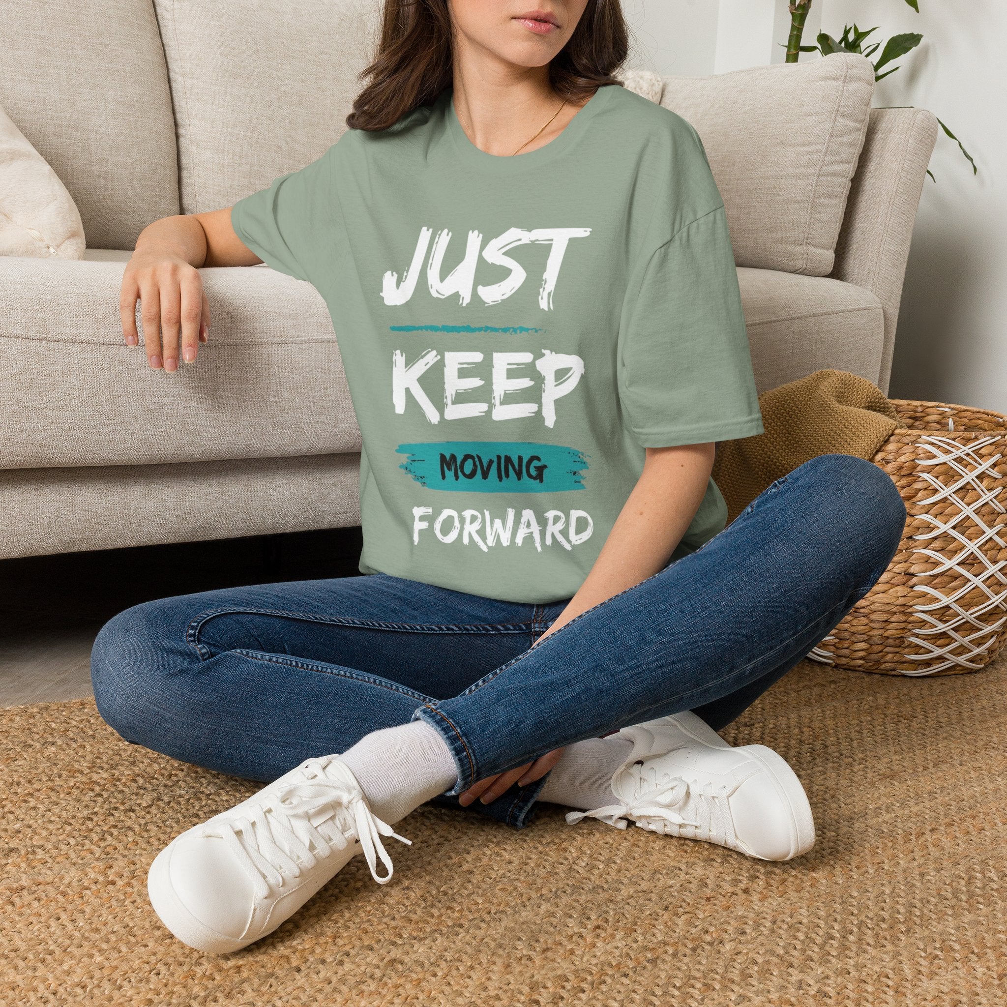 Just Keep Moving Forward T-Shirt — Motivational Inspirational Tee