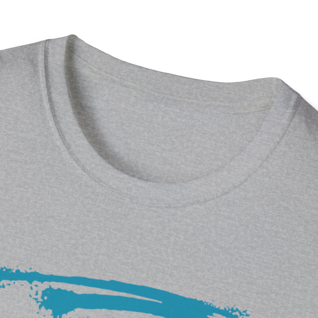 Myasthenia Gravis Warrior T-Shirt — Retro Blue Brushstroke Graphic Tee