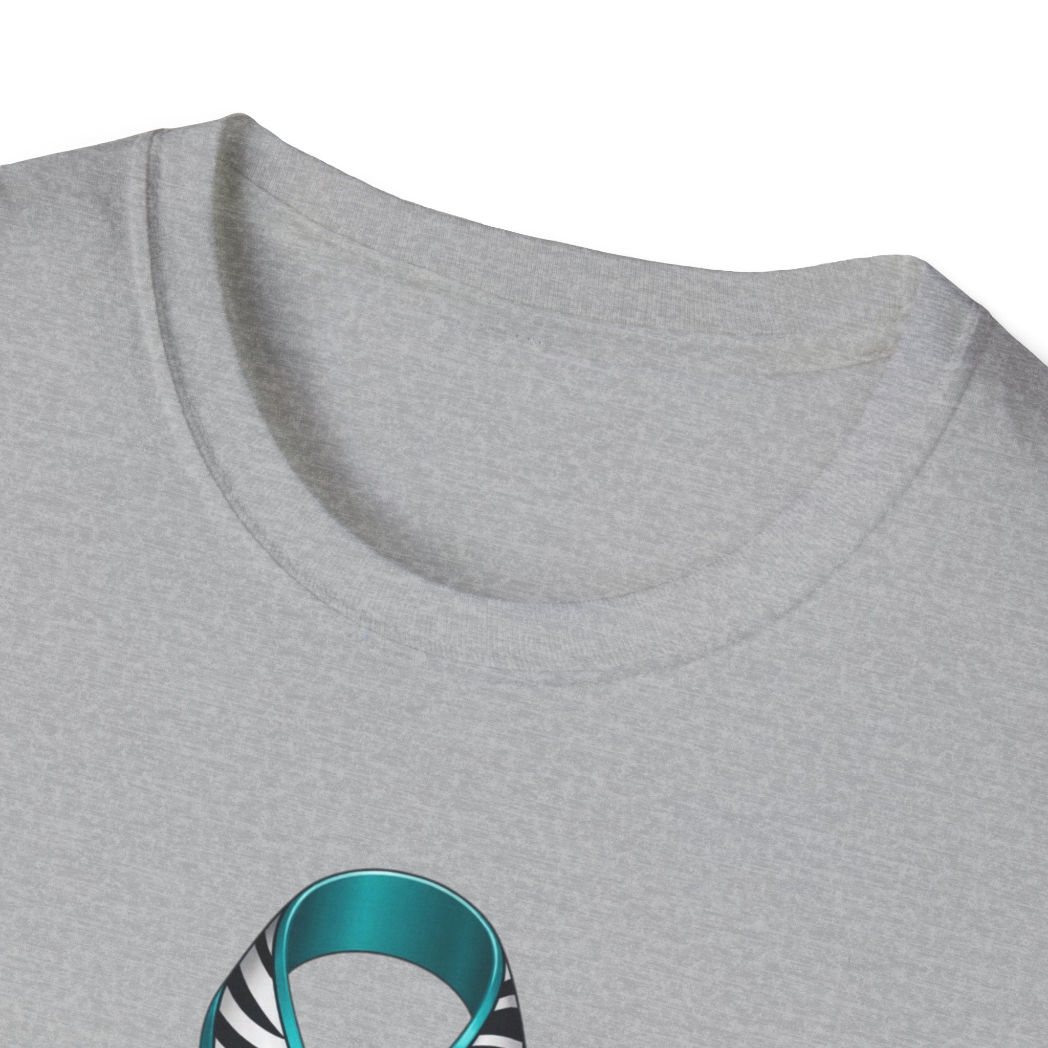 Rare Disease Awareness T-Shirt — Teal Zebra Ribbon "Together We Fight!"