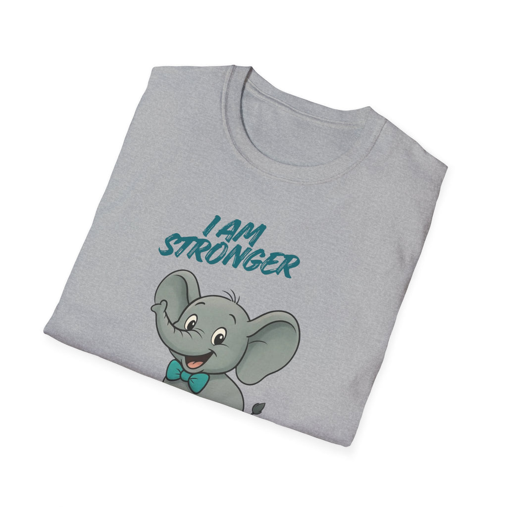 Elephant Strength T-Shirt — "I Am Stronger Than Myasthenia Gravis" Awareness Tee