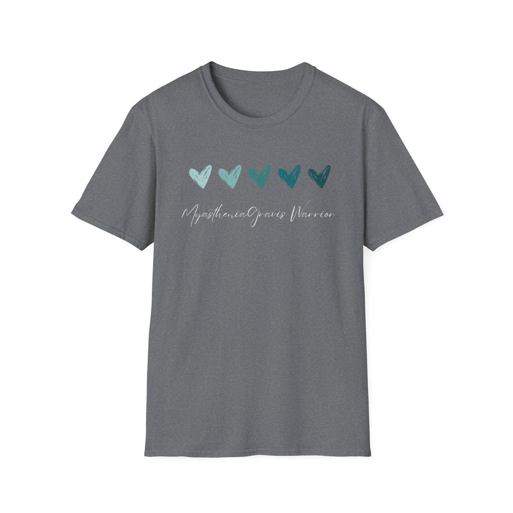 Myasthenia Gravis Warrior T‑Shirt — Teal Heart Awareness Tee