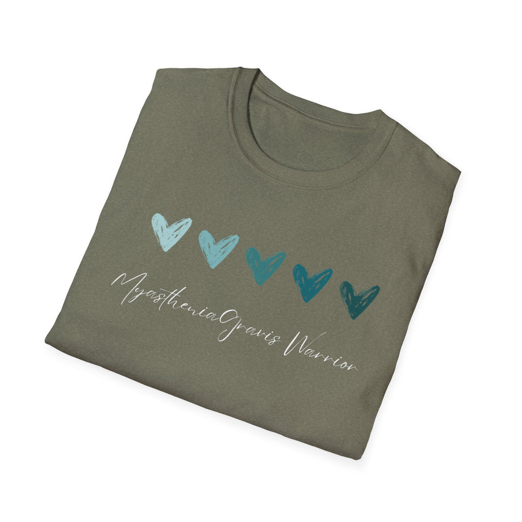 Myasthenia Gravis Warrior T‑Shirt — Teal Heart Awareness Tee