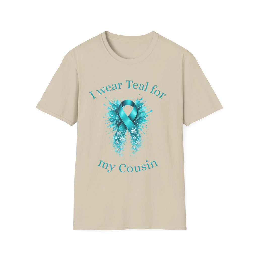 Myasthenia Gravis Awareness T-Shirt — "I Wear Teal for My Cousin" Support Tee