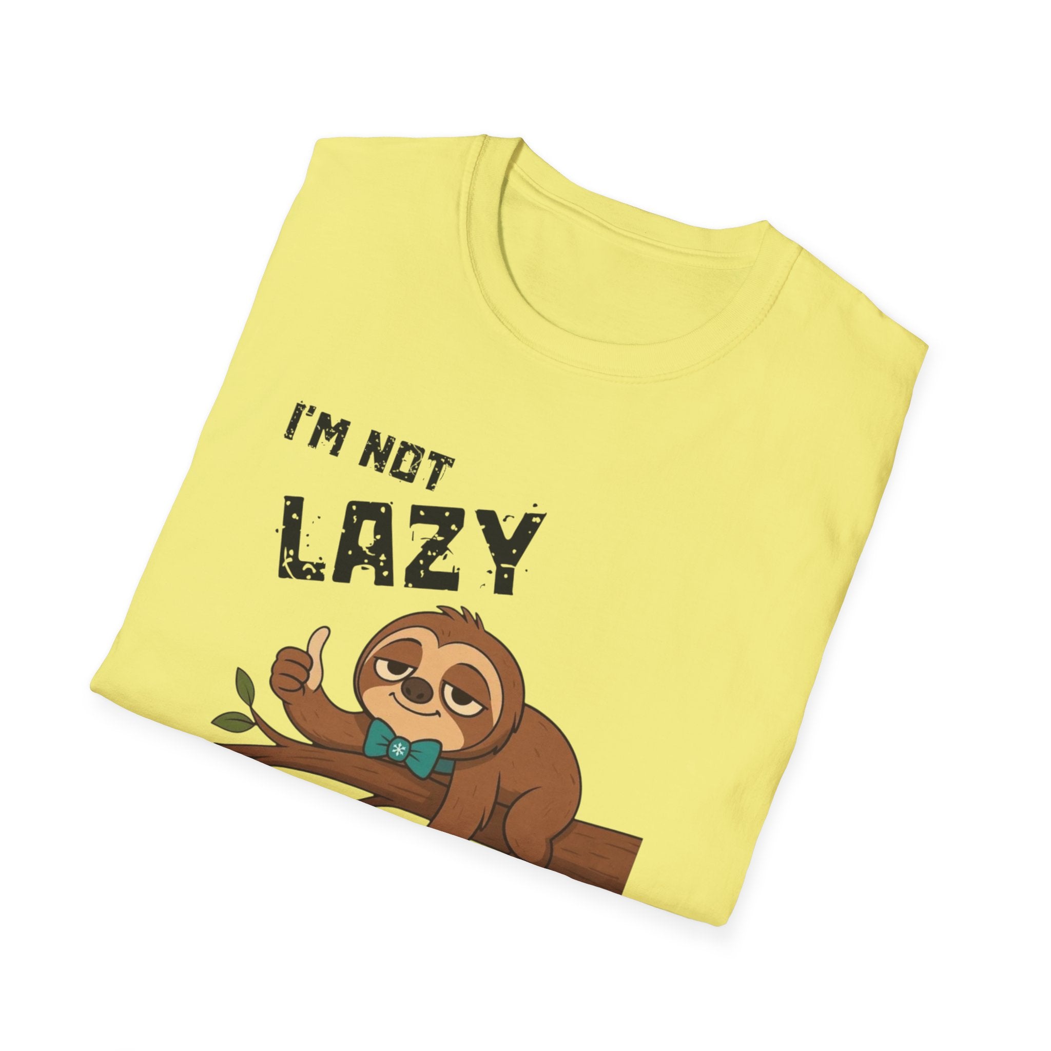 Myasthenia Gravis Awareness T-Shirt — "I'm Not Lazy, I Have Myasthenia Gravis" Sloth Design