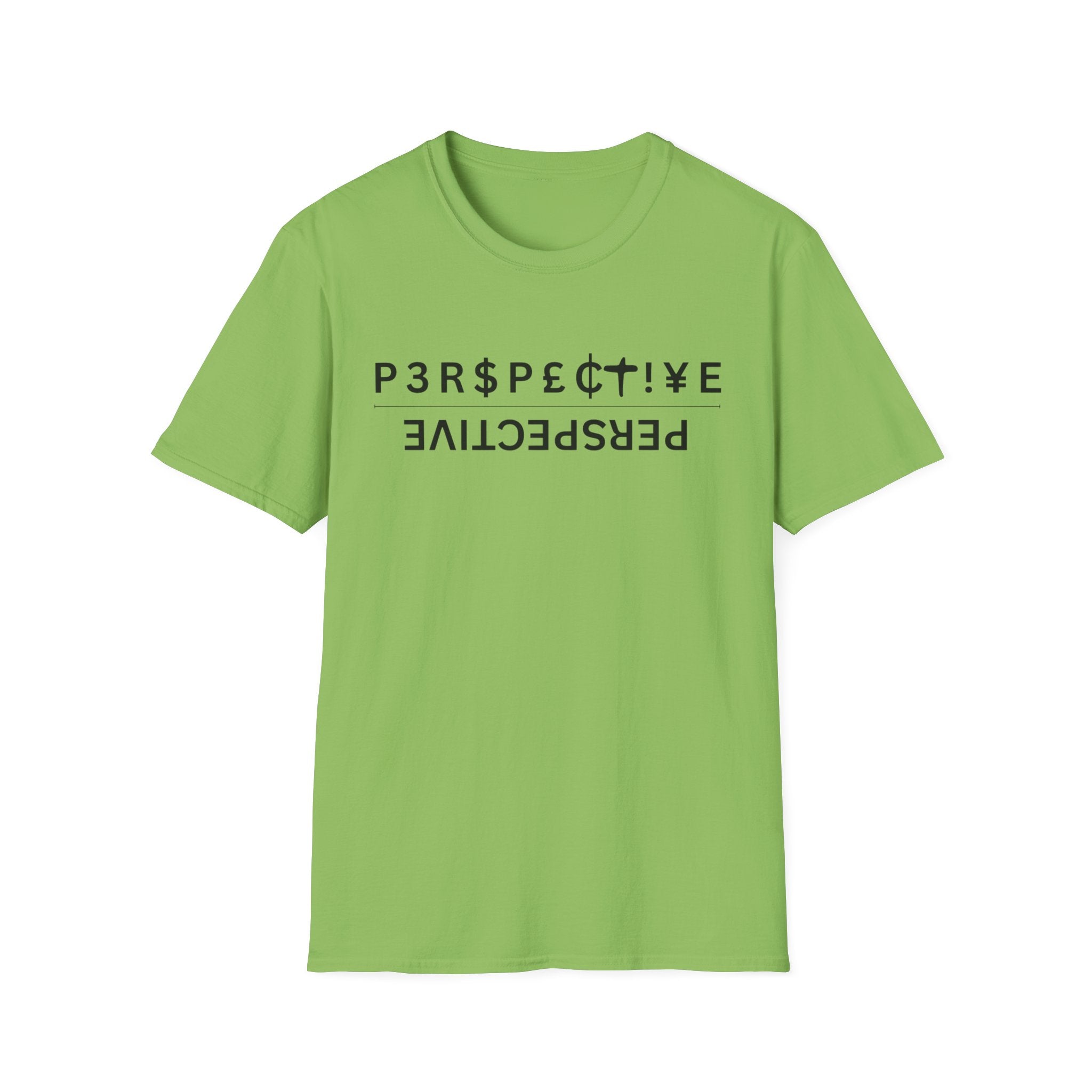 Perspective T-Shirt – Upside-Down "P3RPECT!VE / PERSPECTIVE" Graphic Tee