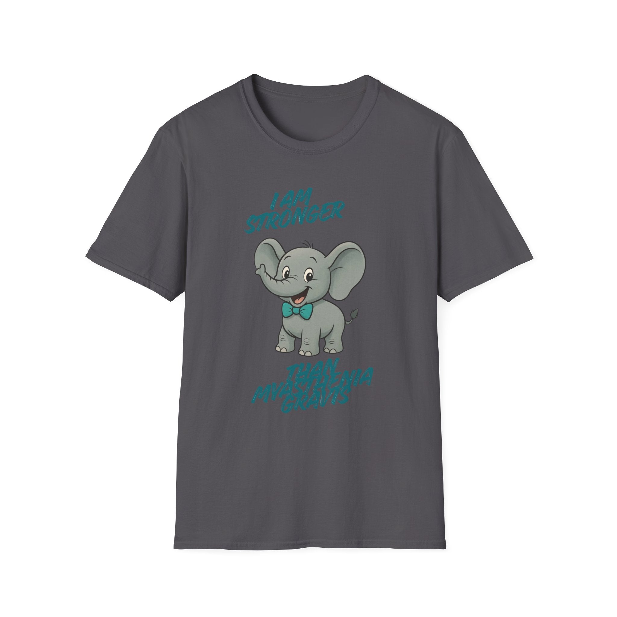 Elephant Strength T-Shirt — "I Am Stronger Than Myasthenia Gravis" Awareness Tee