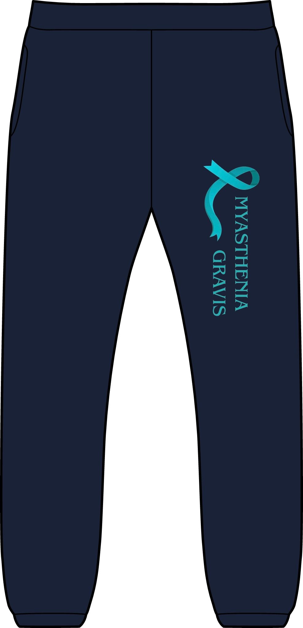 Myasthenia Gravis Awareness Teal Ribbon Sweatpants