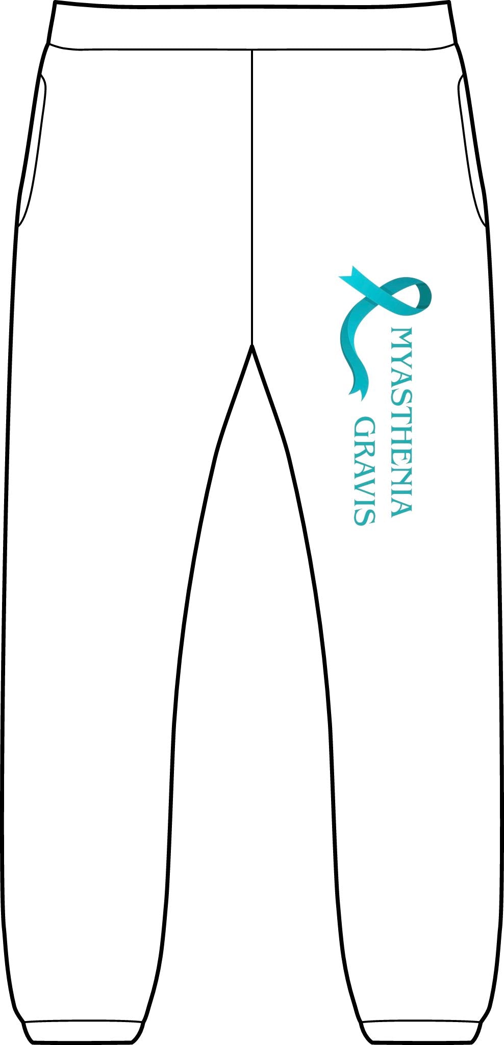 Myasthenia Gravis Awareness Teal Ribbon Sweatpants