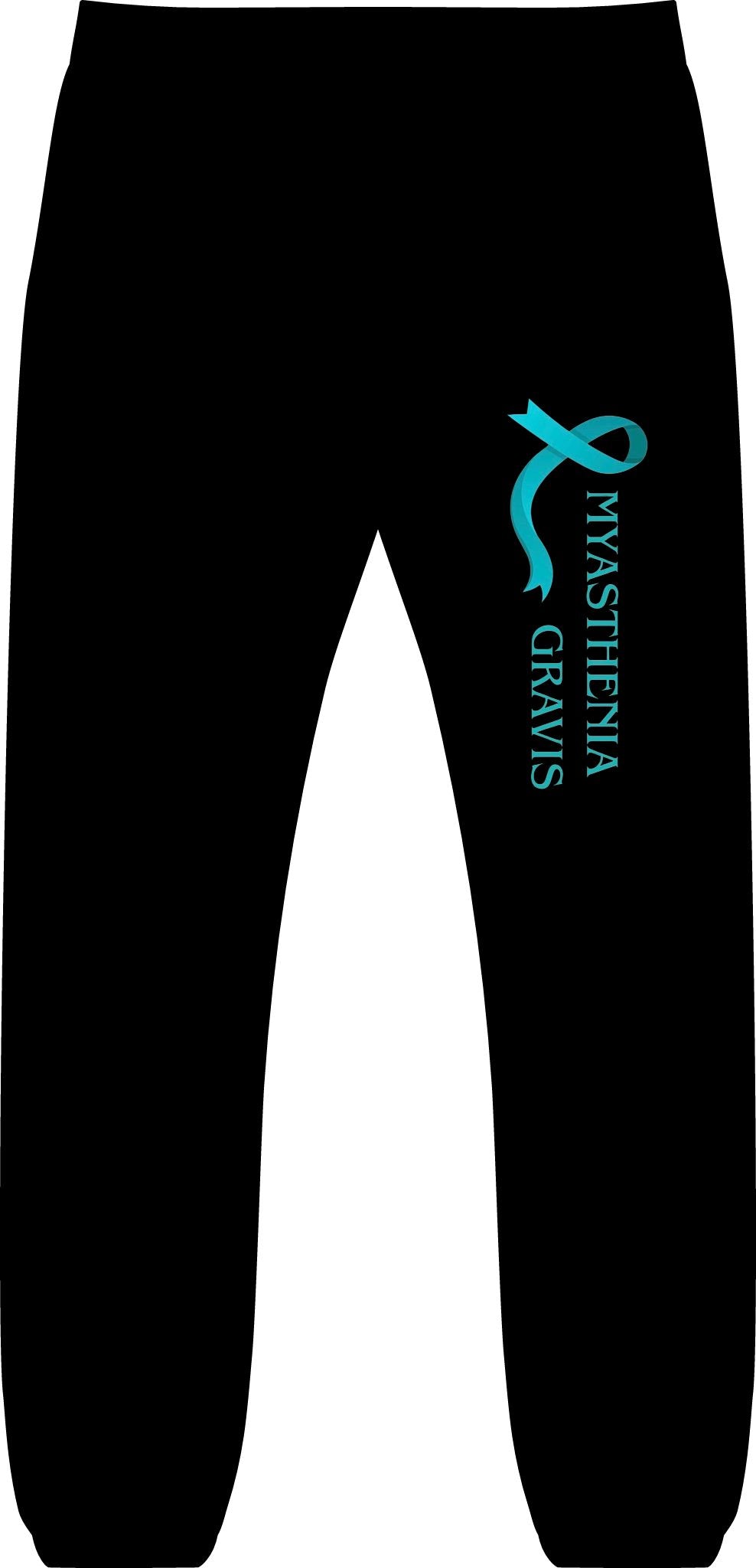 Myasthenia Gravis Awareness Teal Ribbon Sweatpants