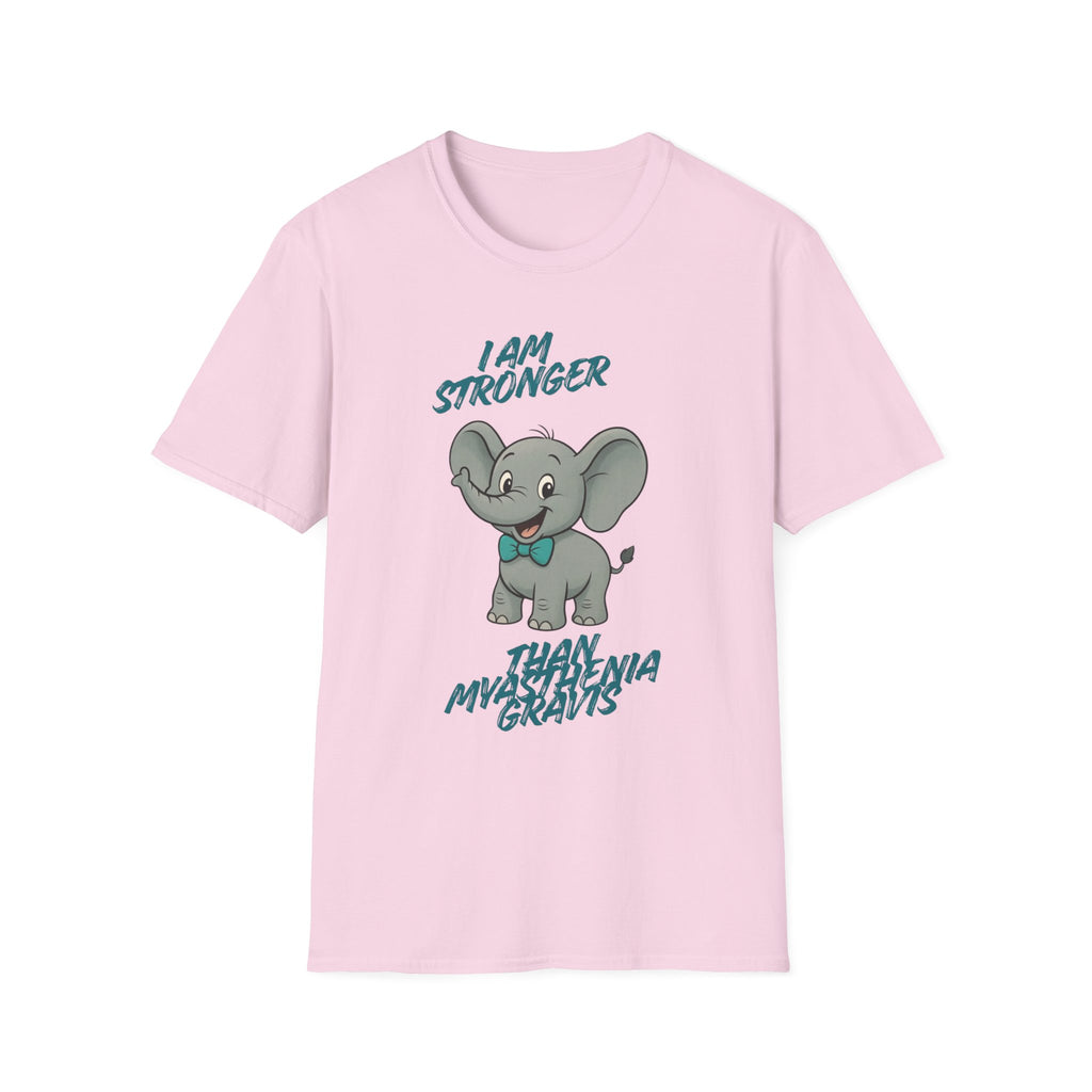 Elephant Strength T-Shirt — "I Am Stronger Than Myasthenia Gravis" Awareness Tee