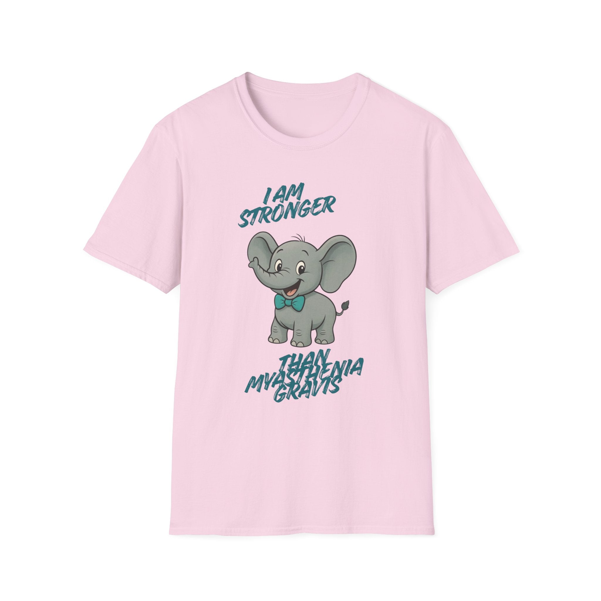 Elephant Strength T-Shirt — "I Am Stronger Than Myasthenia Gravis" Awareness Tee