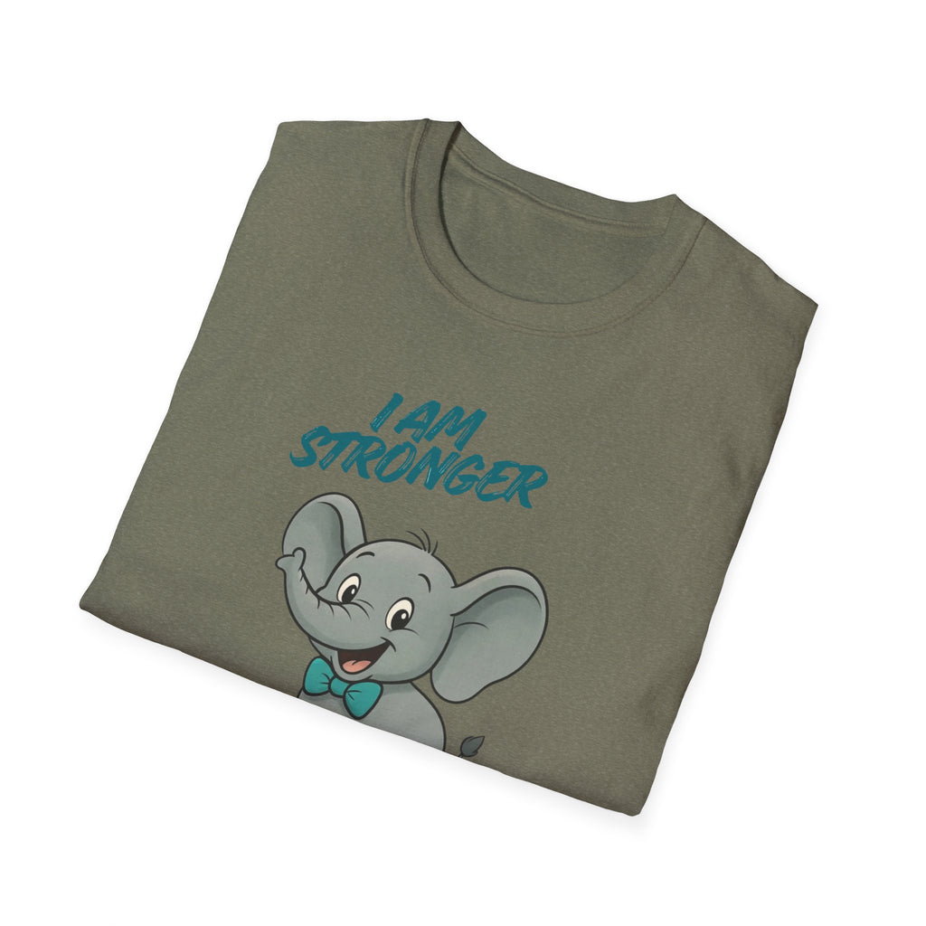 Elephant Strength T-Shirt — "I Am Stronger Than Myasthenia Gravis" Awareness Tee