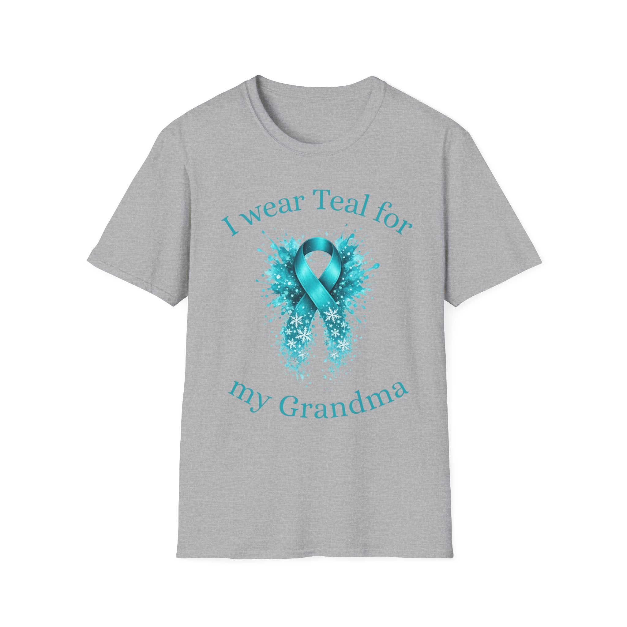 Teal Awareness T-Shirt – "I Wear Teal for My Grandma" Support Tee