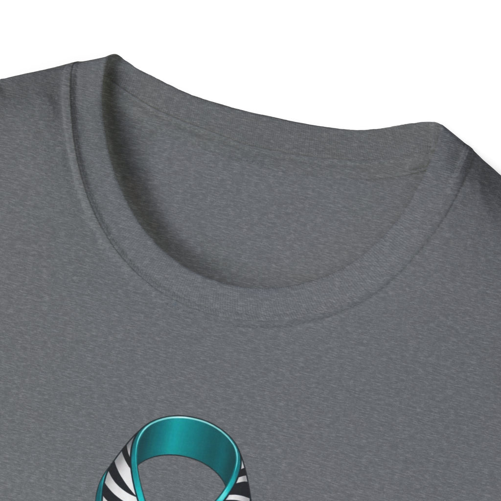 Rare Disease Awareness T-Shirt — Teal Zebra Ribbon "Together We Fight!"