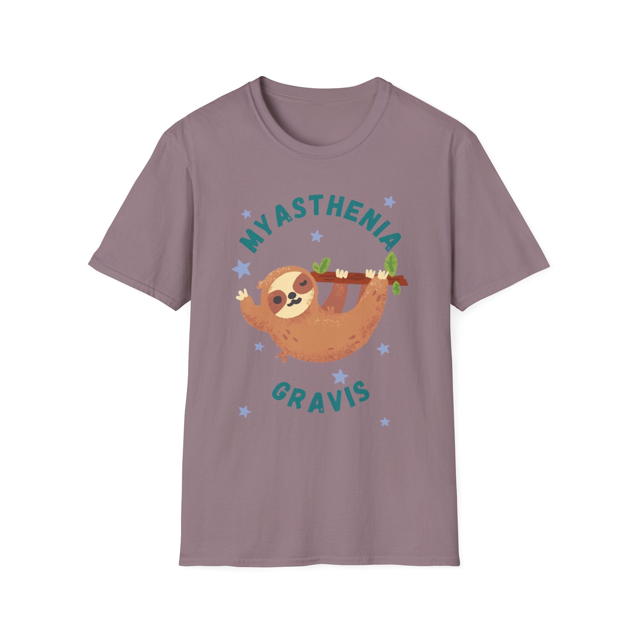 Myasthenia Gravis Sloth T-Shirt — Cute Awareness Tee for Support & Fundraising
