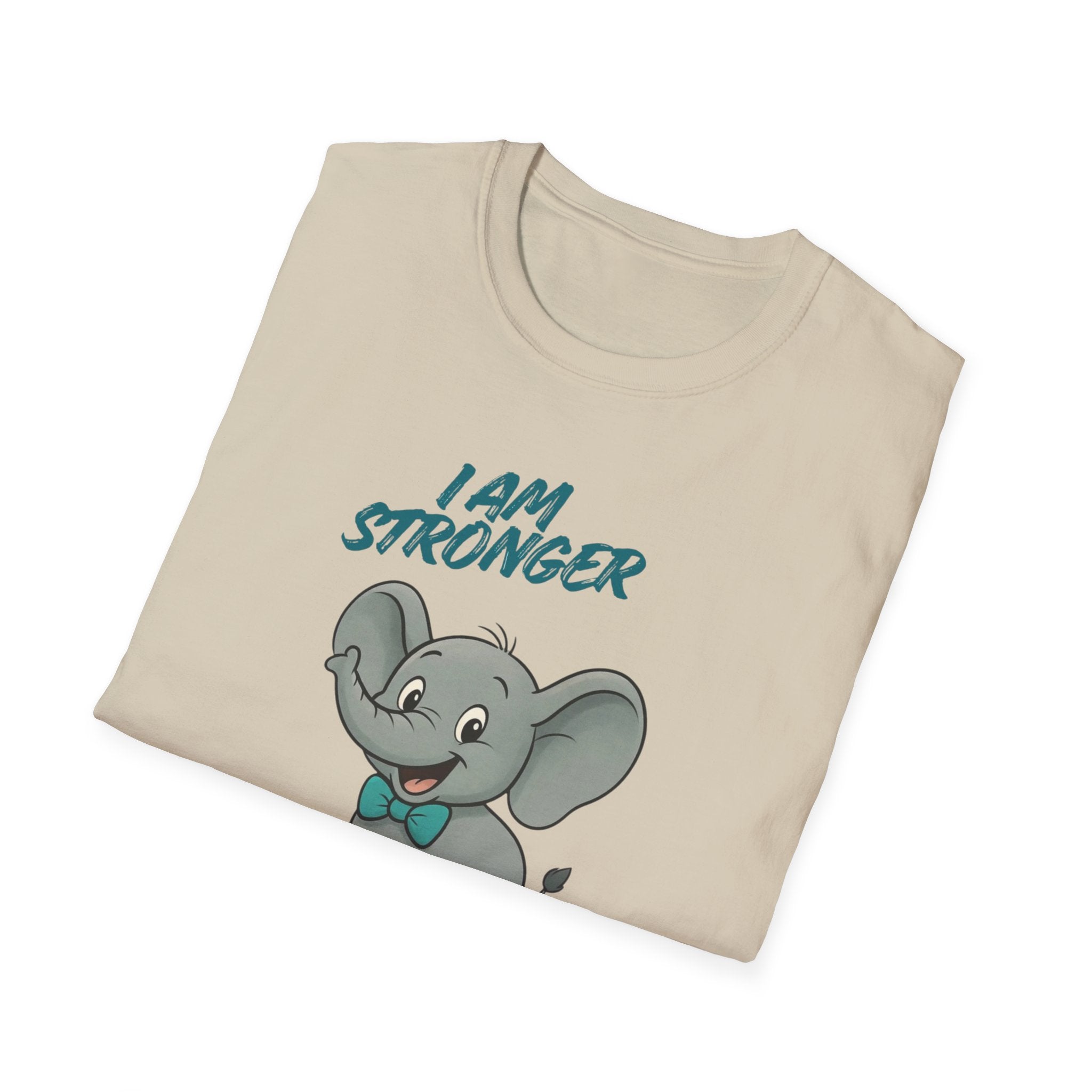 Elephant Strength T-Shirt — "I Am Stronger Than Myasthenia Gravis" Awareness Tee