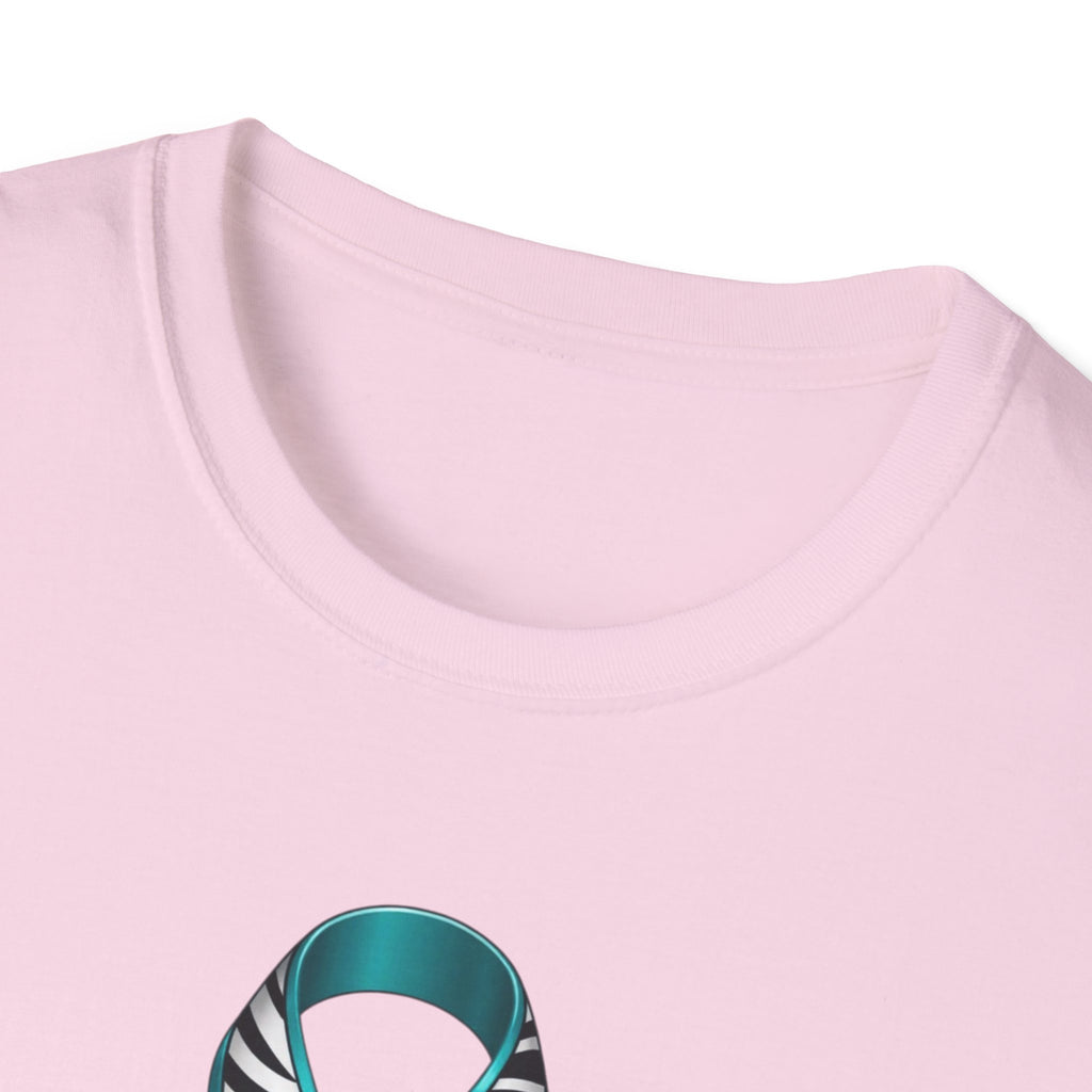 Rare Disease Awareness T-Shirt — Teal Zebra Ribbon "Together We Fight!"