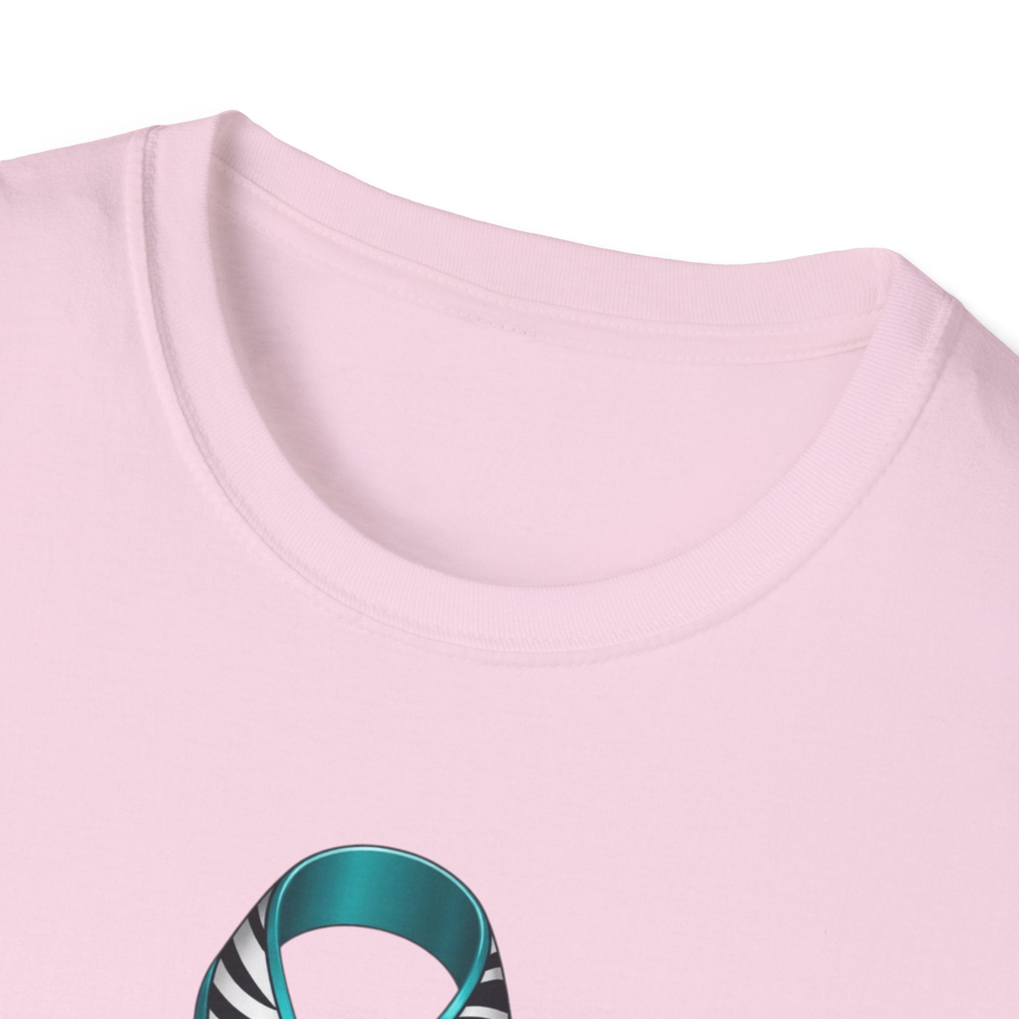 Rare Disease Awareness T-Shirt — Teal Zebra Ribbon "Together We Fight!"