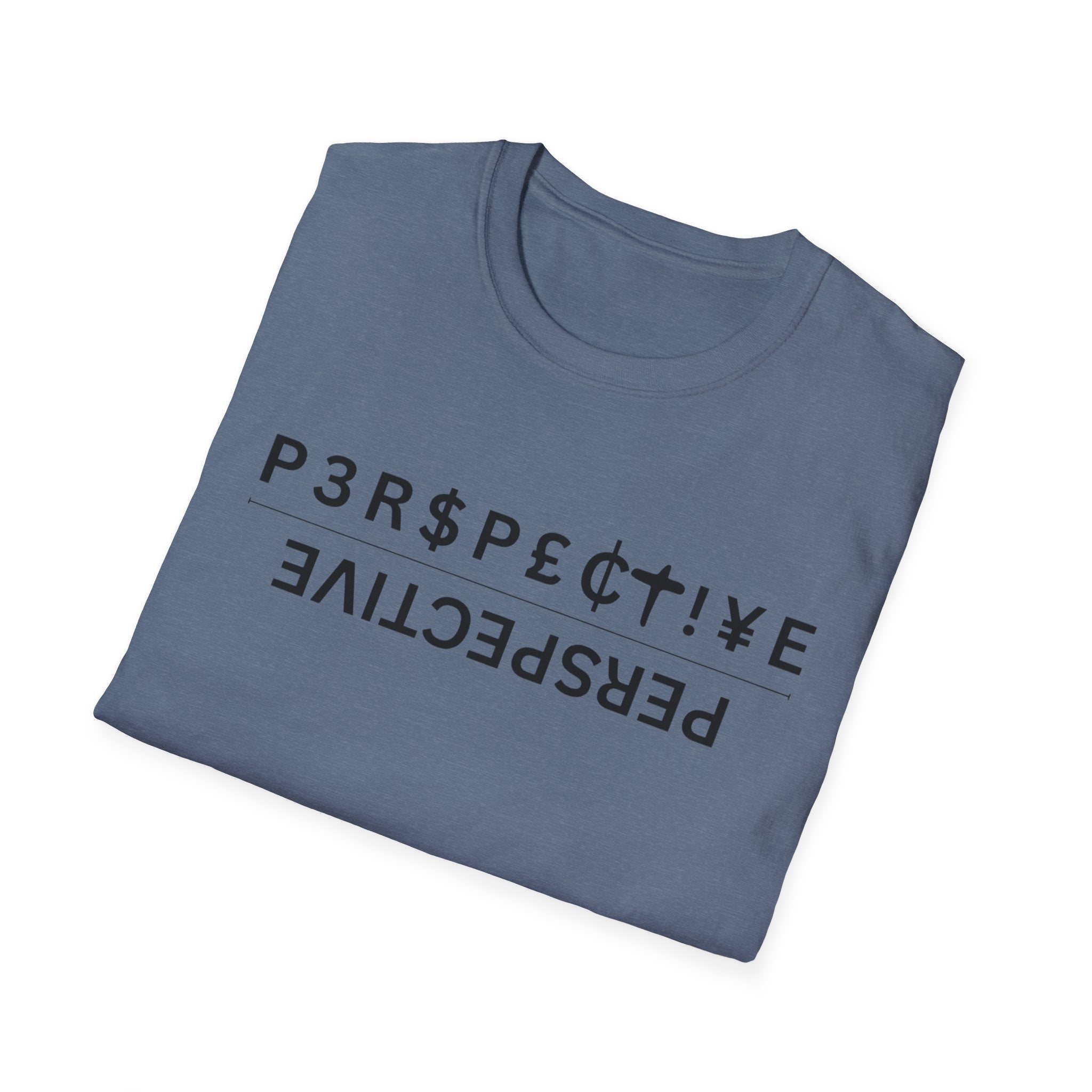 Perspective T-Shirt – Upside-Down "P3RPECT!VE / PERSPECTIVE" Graphic Tee
