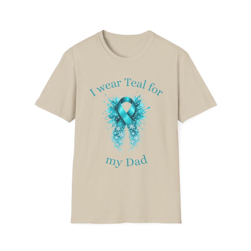 Myasthenia Gravis Awareness Ribbon T-Shirt - "I Wear Teal for My Dad" Support Tee