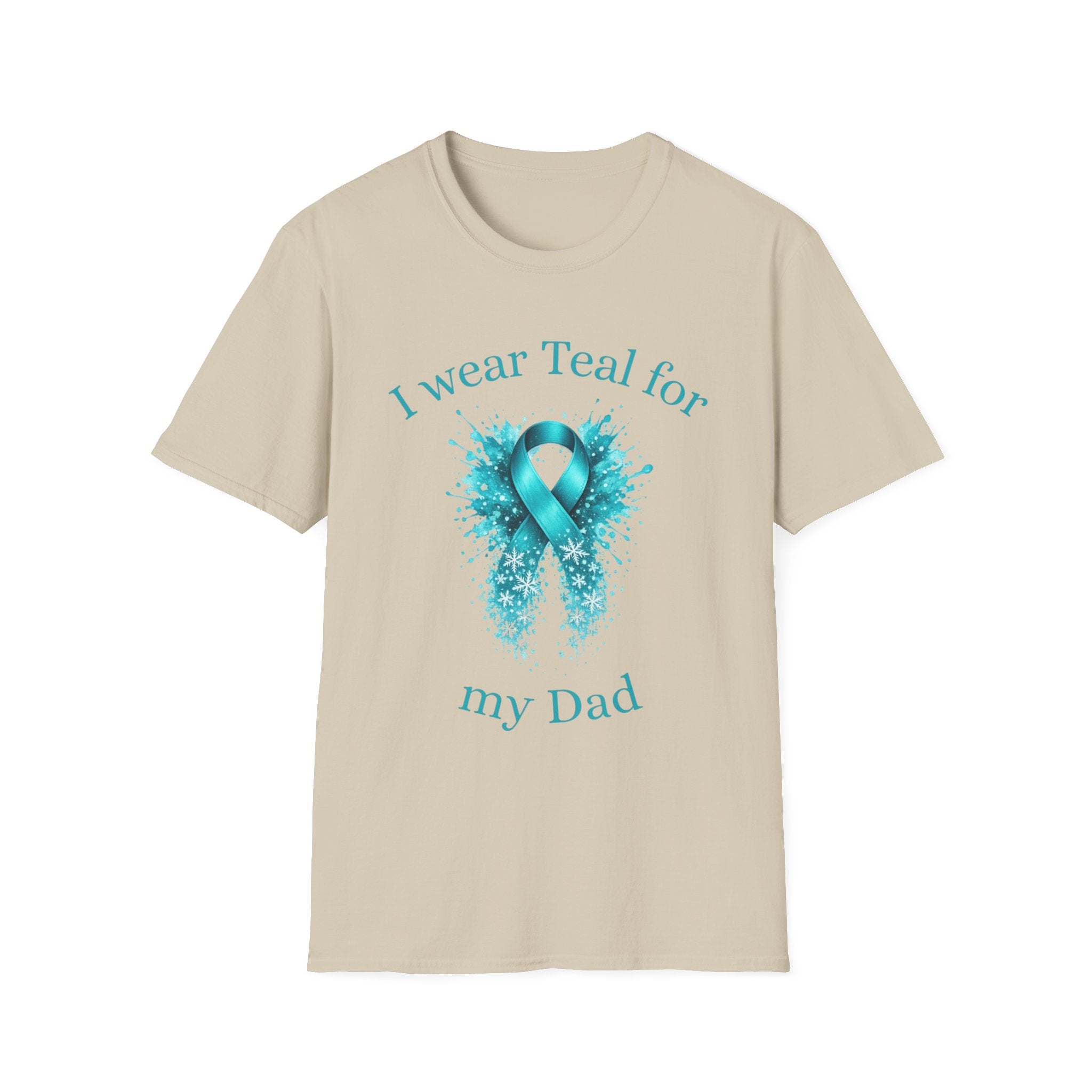 Myasthenia Gravis Awareness Ribbon T-Shirt - "I Wear Teal for My Dad" Support Tee