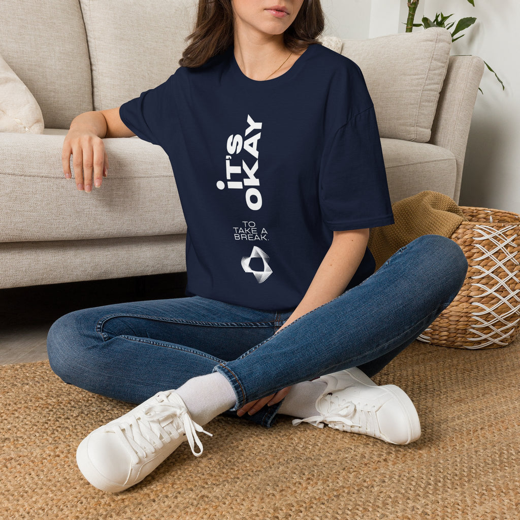It's Okay Vertical Graphic Tee — Mental Health Awareness T-Shirt