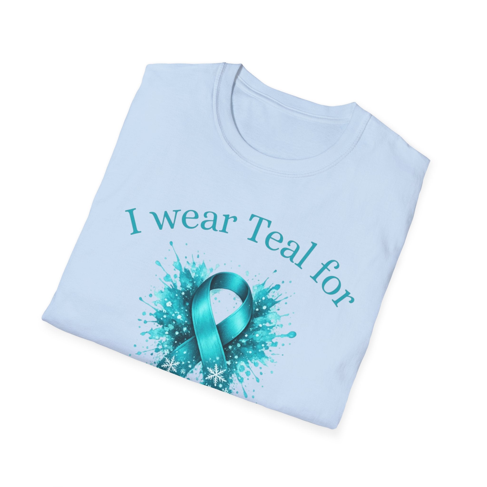 Teal Awareness T-Shirt – "I Wear Teal for My Grandma" Support Tee