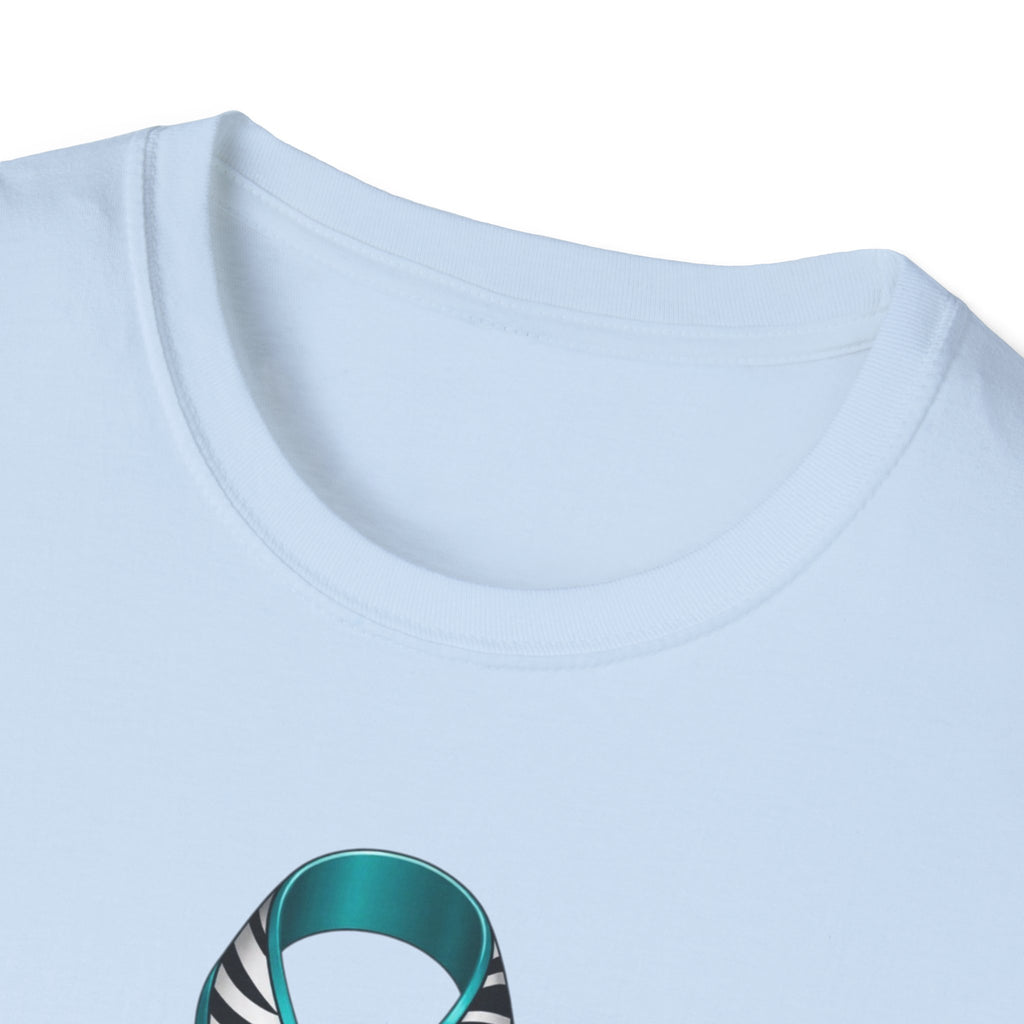 Rare Disease Awareness T-Shirt — Teal Zebra Ribbon "Together We Fight!"