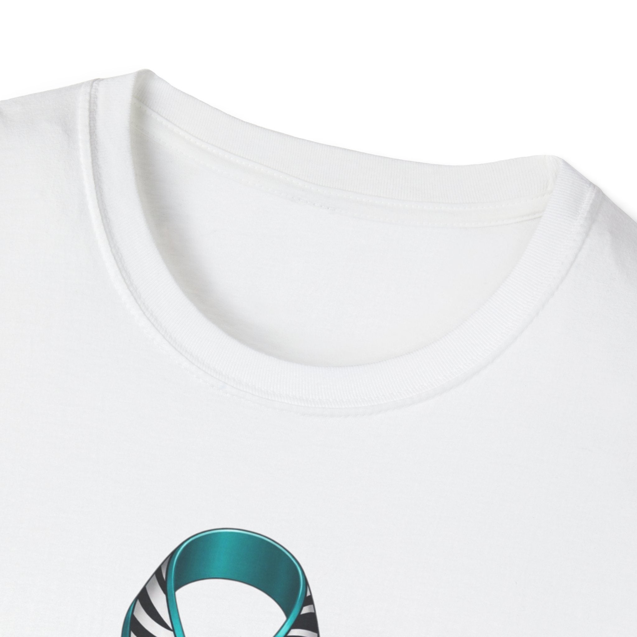 Rare Disease Awareness T-Shirt — Teal Zebra Ribbon "Together We Fight!"