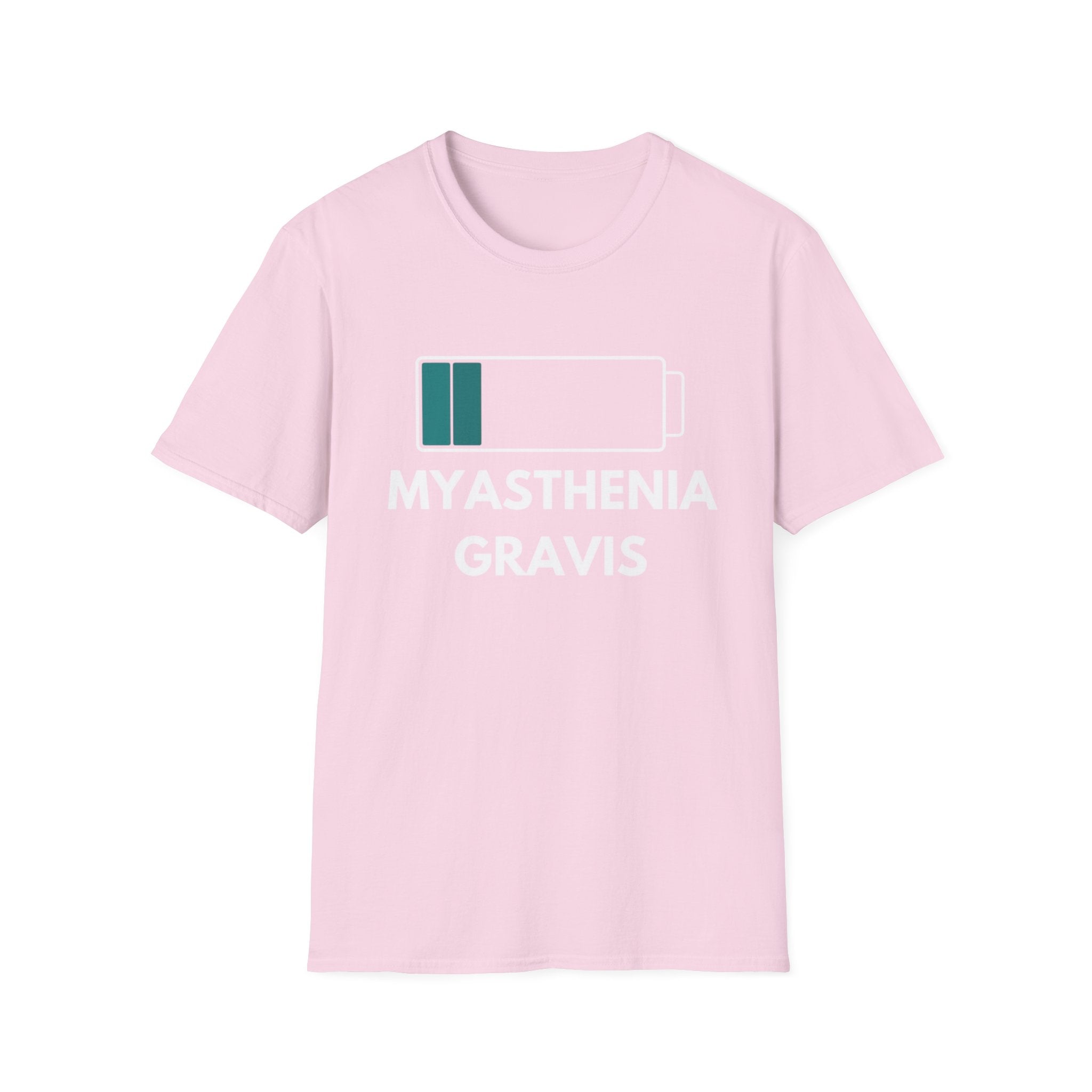 Myasthenia Gravis Awareness T-Shirt — Low Battery Graphic